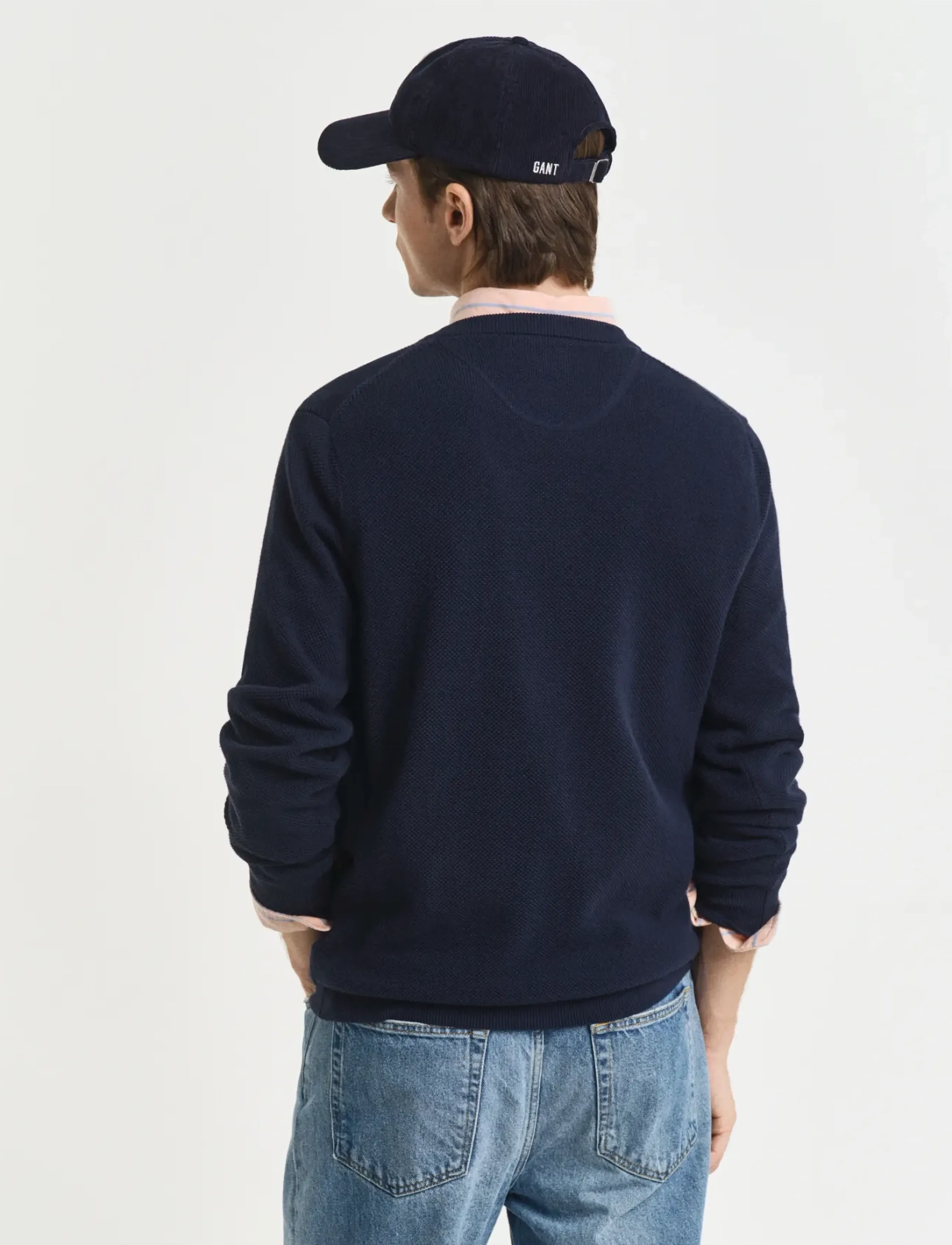 Gant - COTTON PIQUE C-NECK - rund hals - evening blue - 3