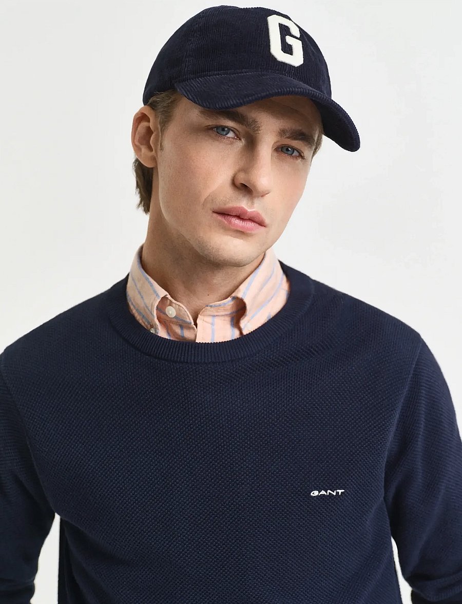 Gant - COTTON PIQUE C-NECK - rundhals - evening blue - 4