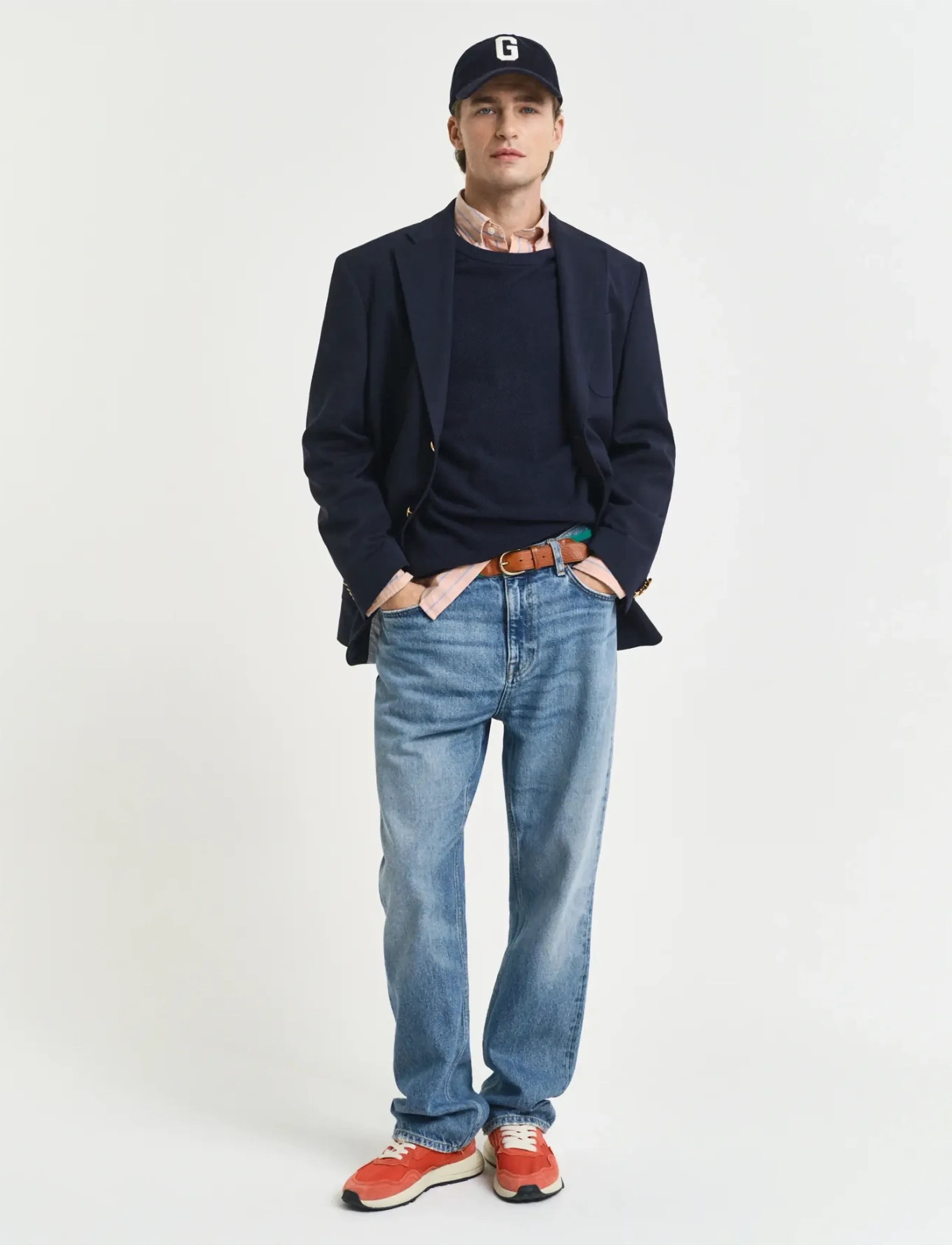 Gant - COTTON PIQUE C-NECK - rund hals - evening blue - 5