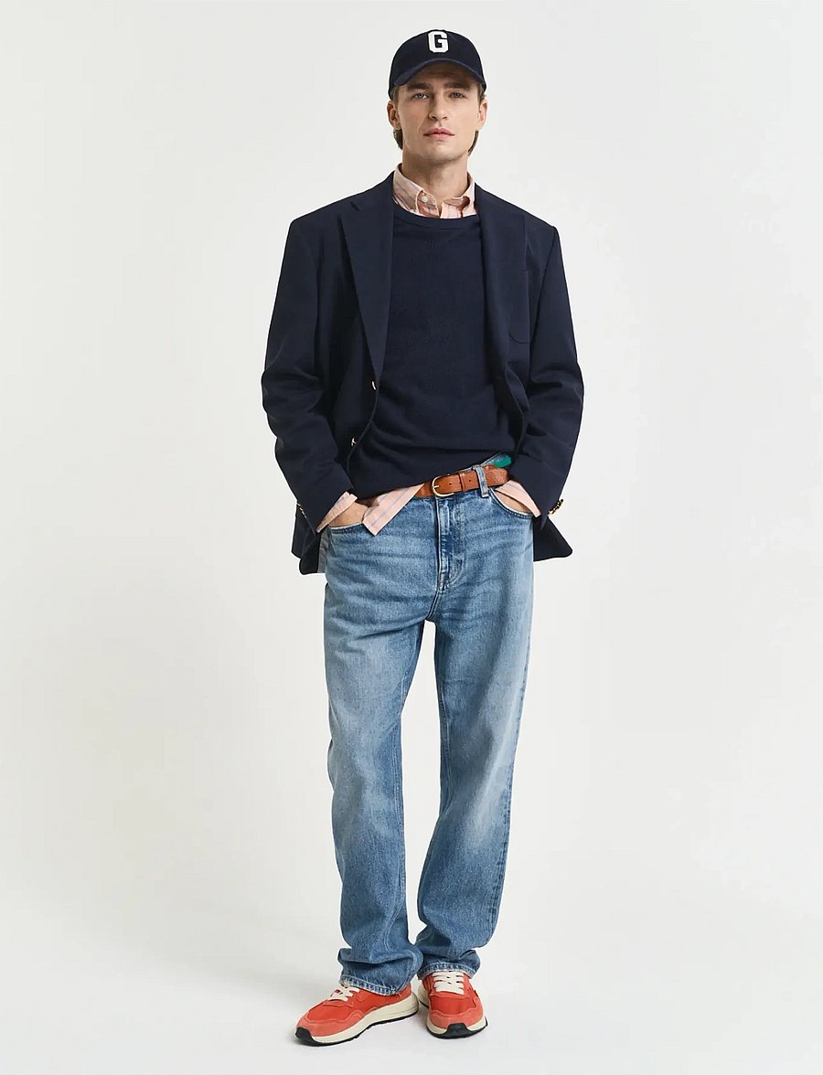 Gant - COTTON PIQUE C-NECK - rundhals - evening blue - 5