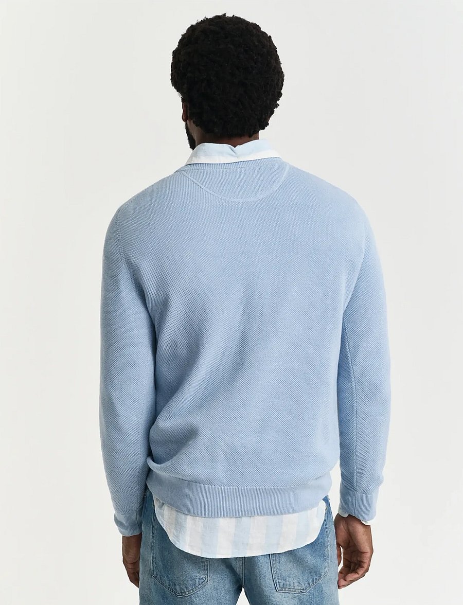 Gant - COTTON PIQUE C-NECK - rundhals - fresh blue - 3