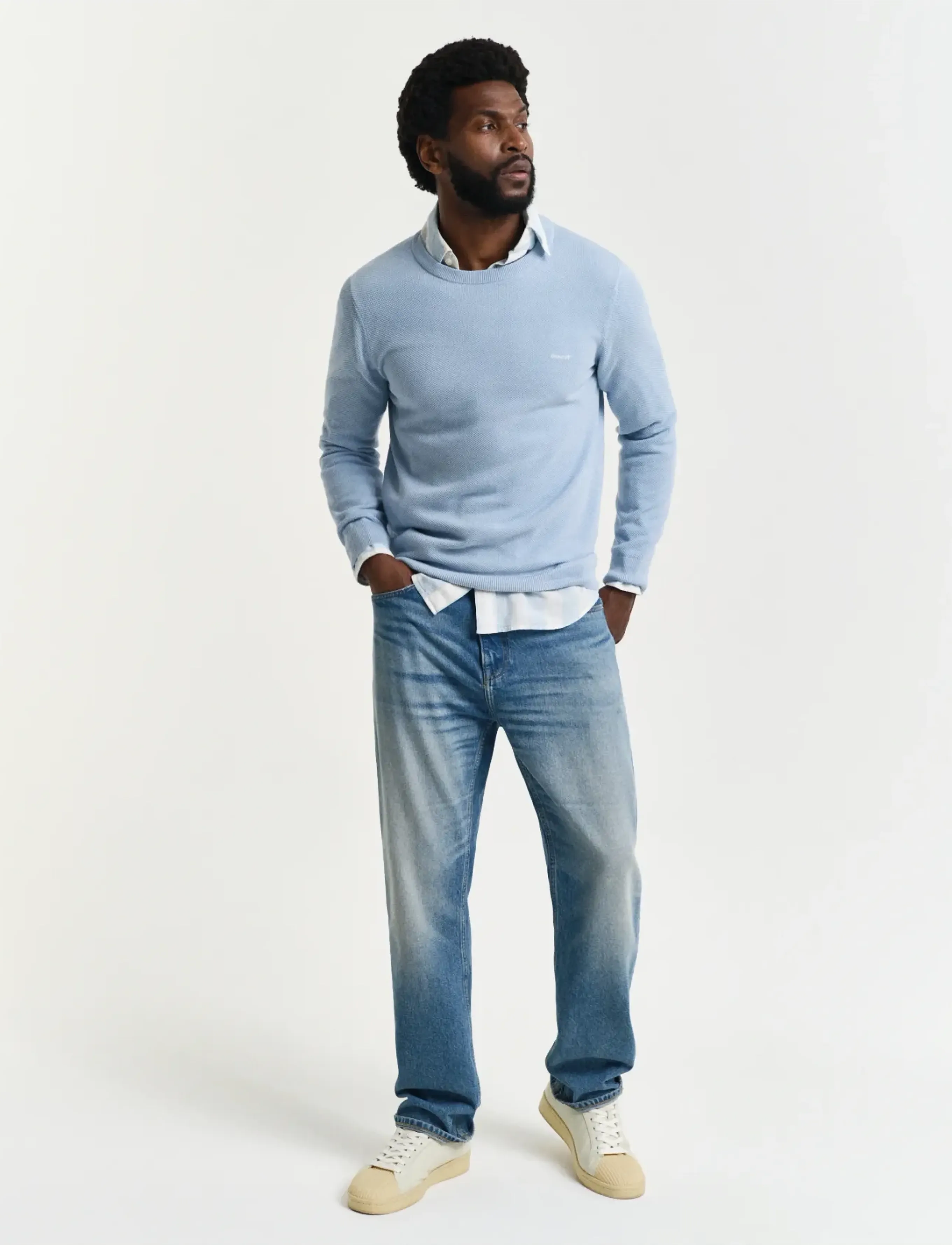 Gant - COTTON PIQUE C-NECK - rundhals - fresh blue - 5