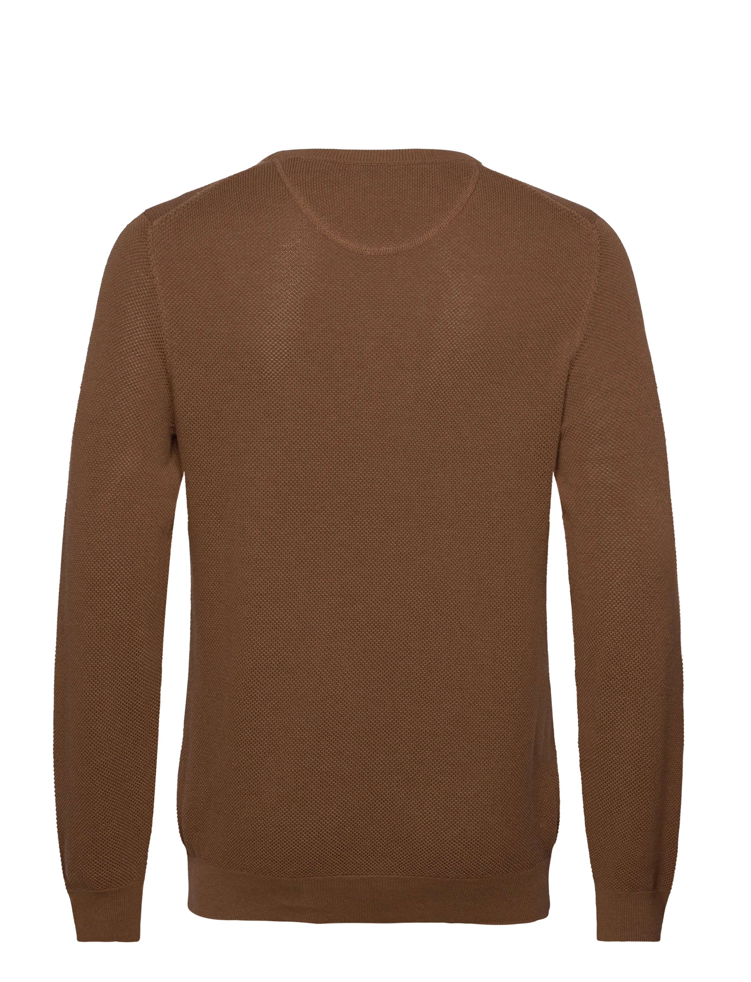 Gant - COTTON PIQUE C-NECK - Ümmarguse kaelusega kudumid - hazelnut melange - 2
