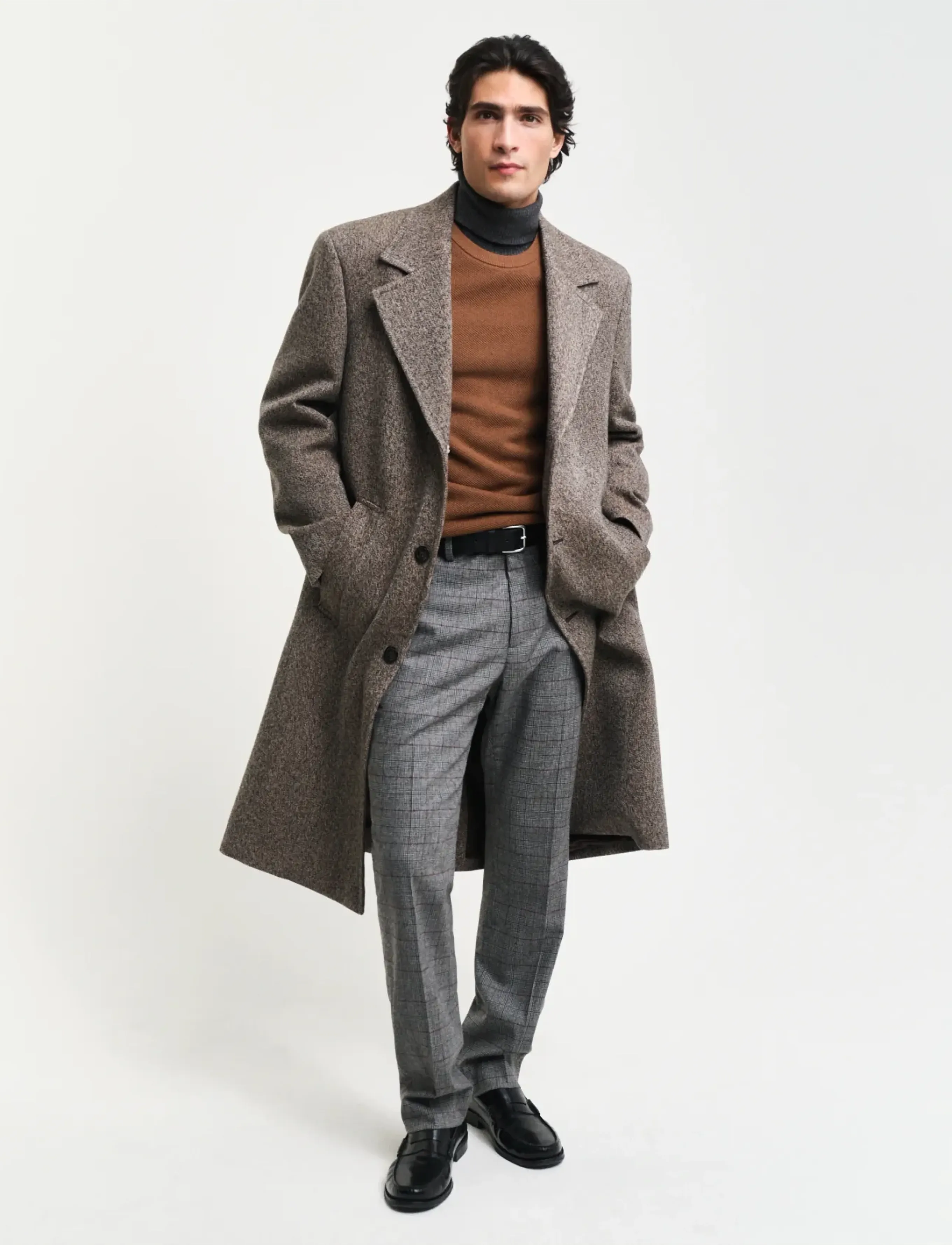Gant - COTTON PIQUE C-NECK - Ümmarguse kaelusega kudumid - hazelnut melange - 5