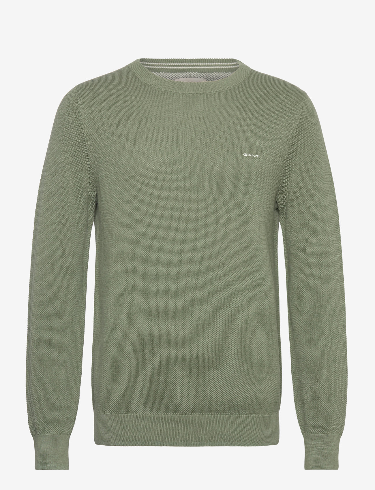 Gant - COTTON PIQUE C-NECK - rund hals - kalamata green - 1