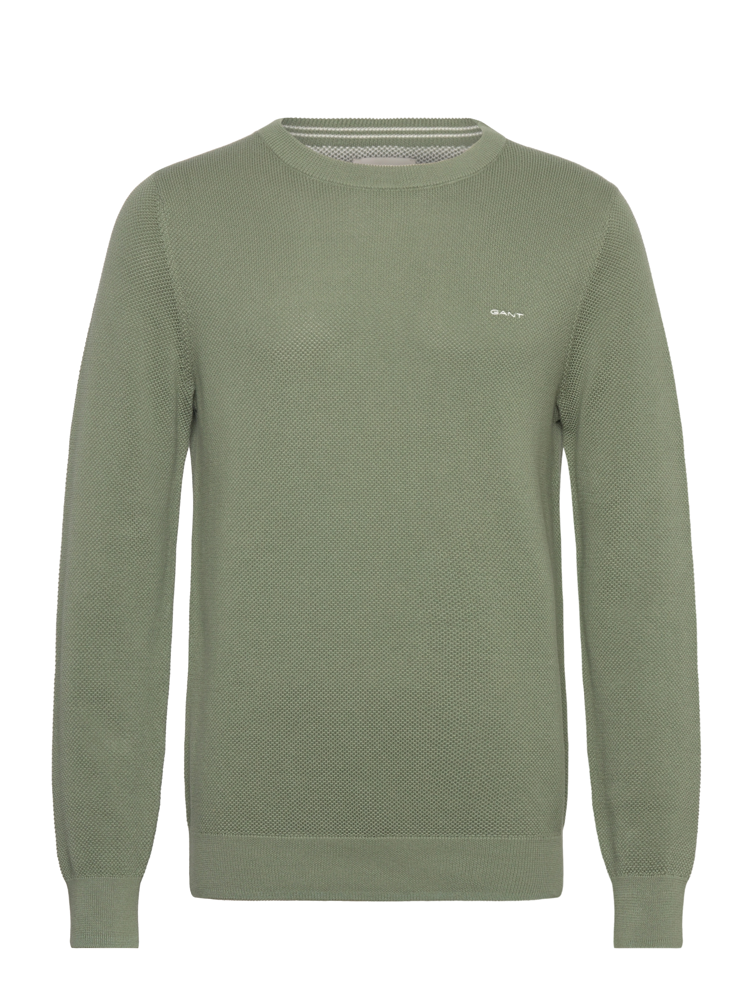 Gant COTTON PIQUE C-NECK - Gant - KALAMATA GREEN / khaki/green