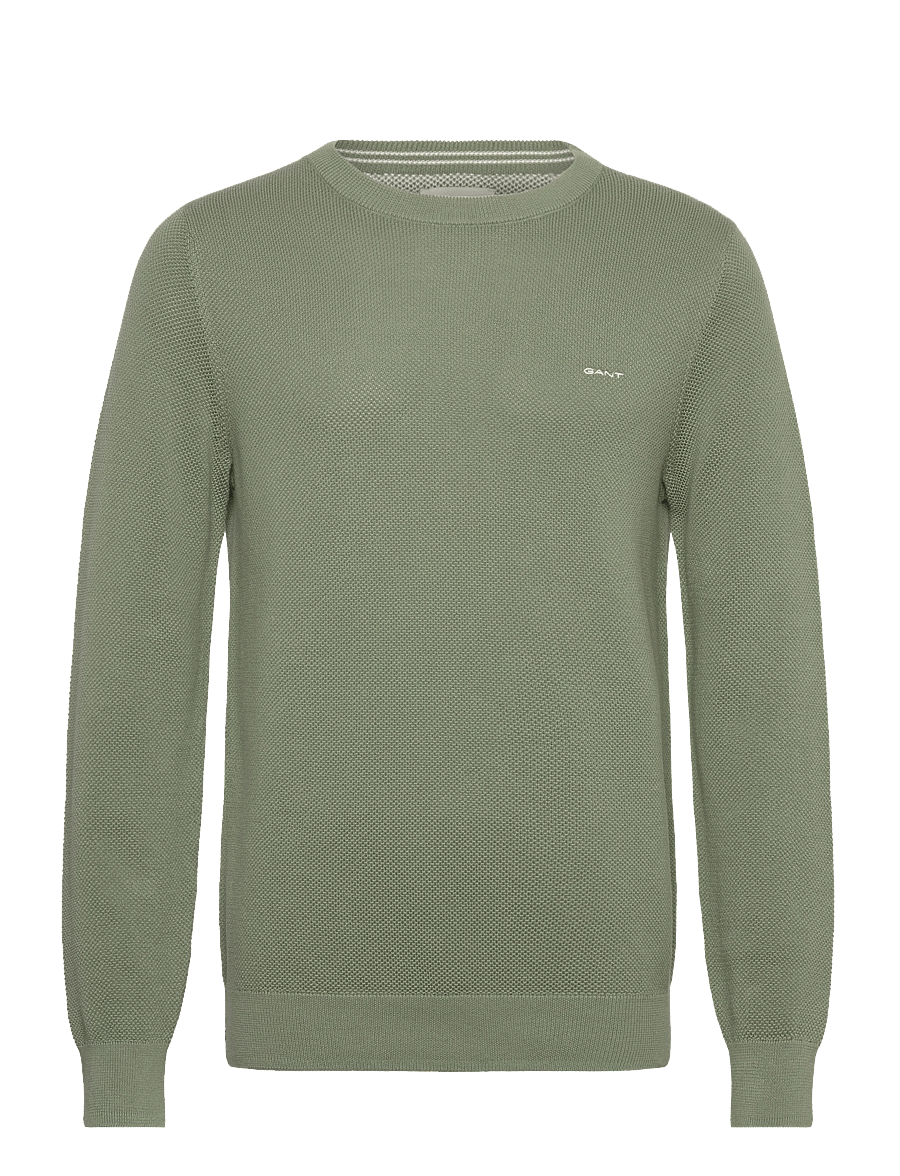 Gant - COTTON PIQUE C-NECK - pulls col rond - kalamata green - 1