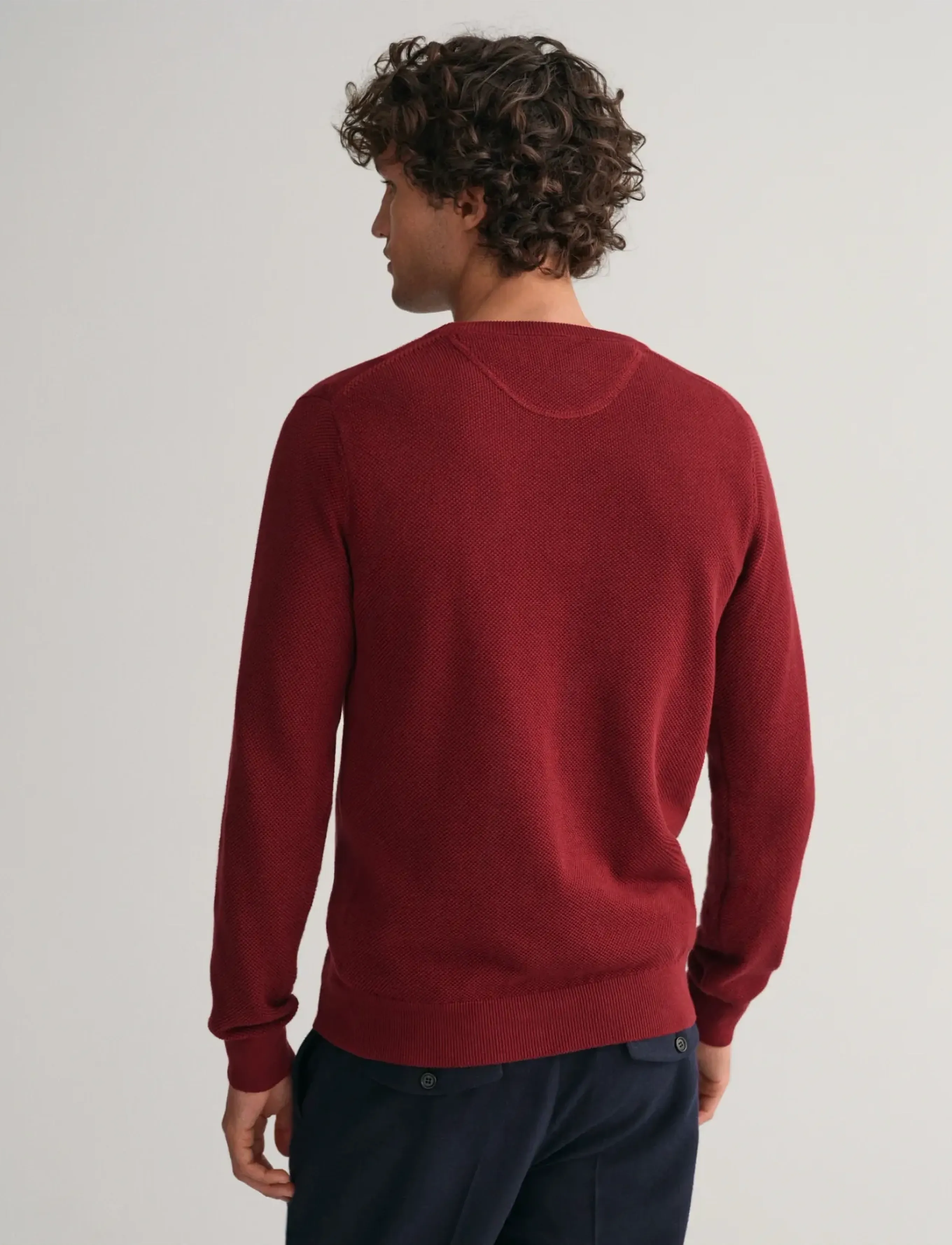 Gant - COTTON PIQUE C-NECK - basic-strickmode - plumped red - 3