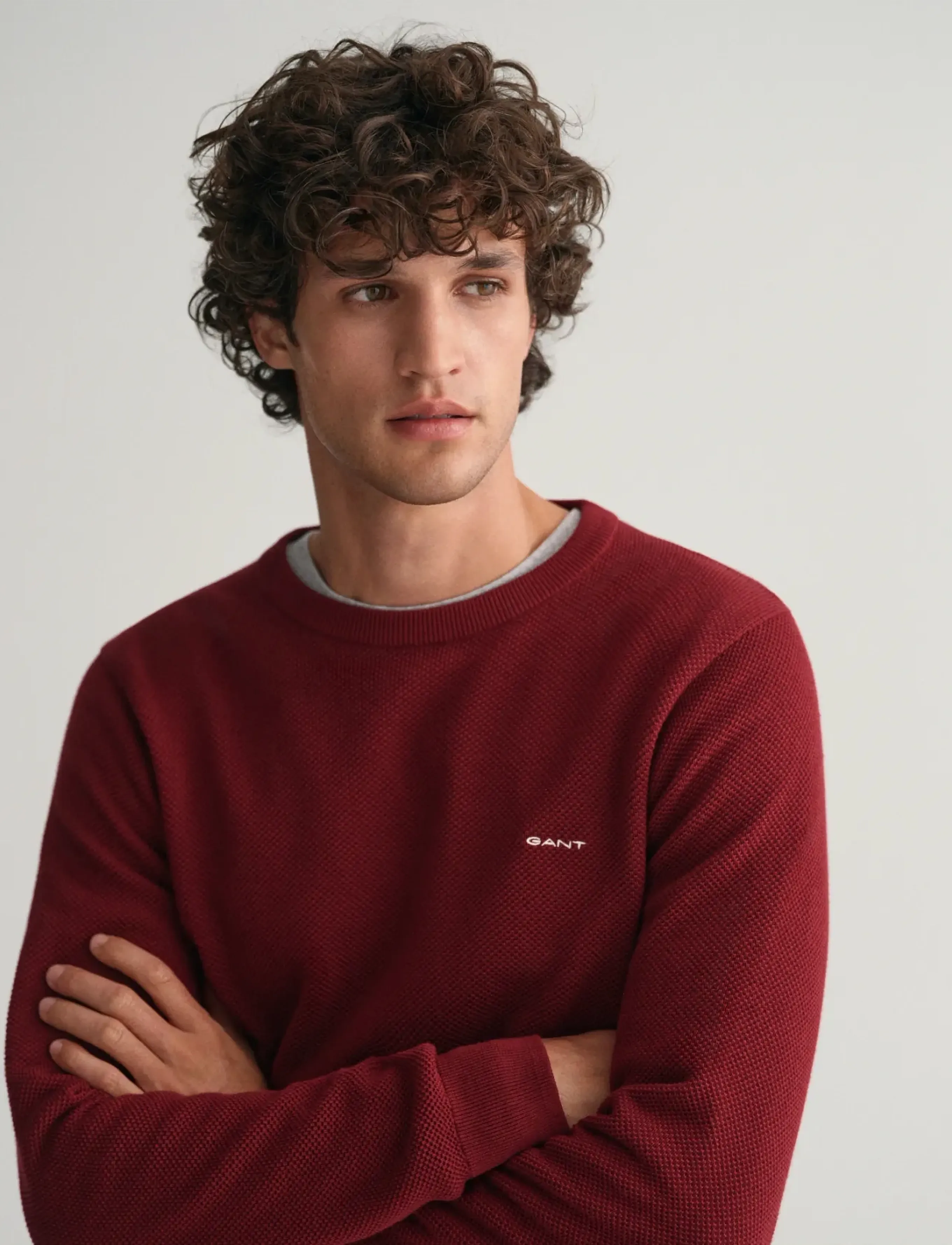 Gant - COTTON PIQUE C-NECK - basic-strickmode - plumped red - 4