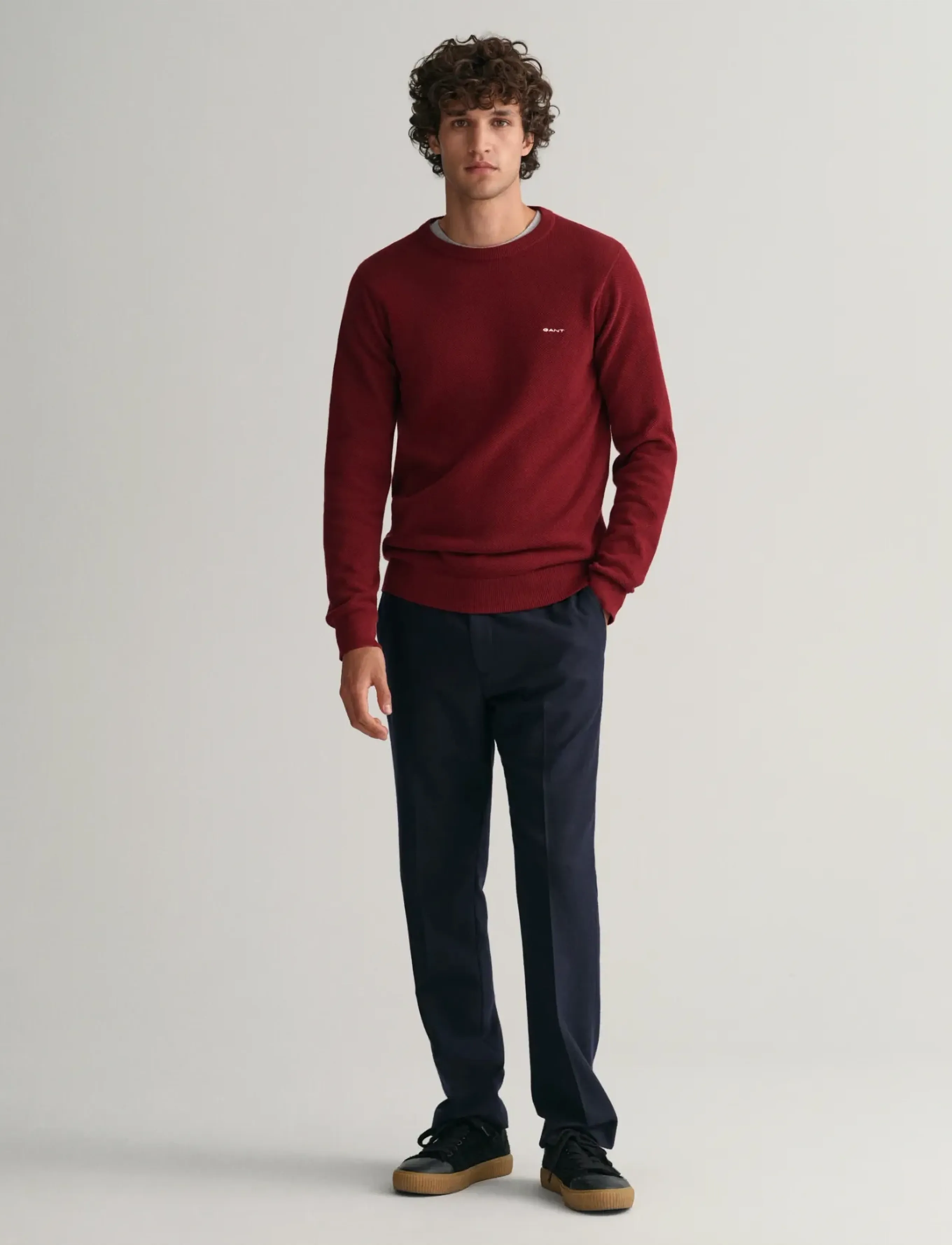 Gant - COTTON PIQUE C-NECK - basic-strickmode - plumped red - 5