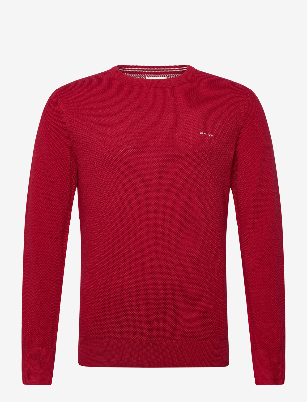 GANT - COTTON PIQUE C-NECK - round necks - ruby red - 0