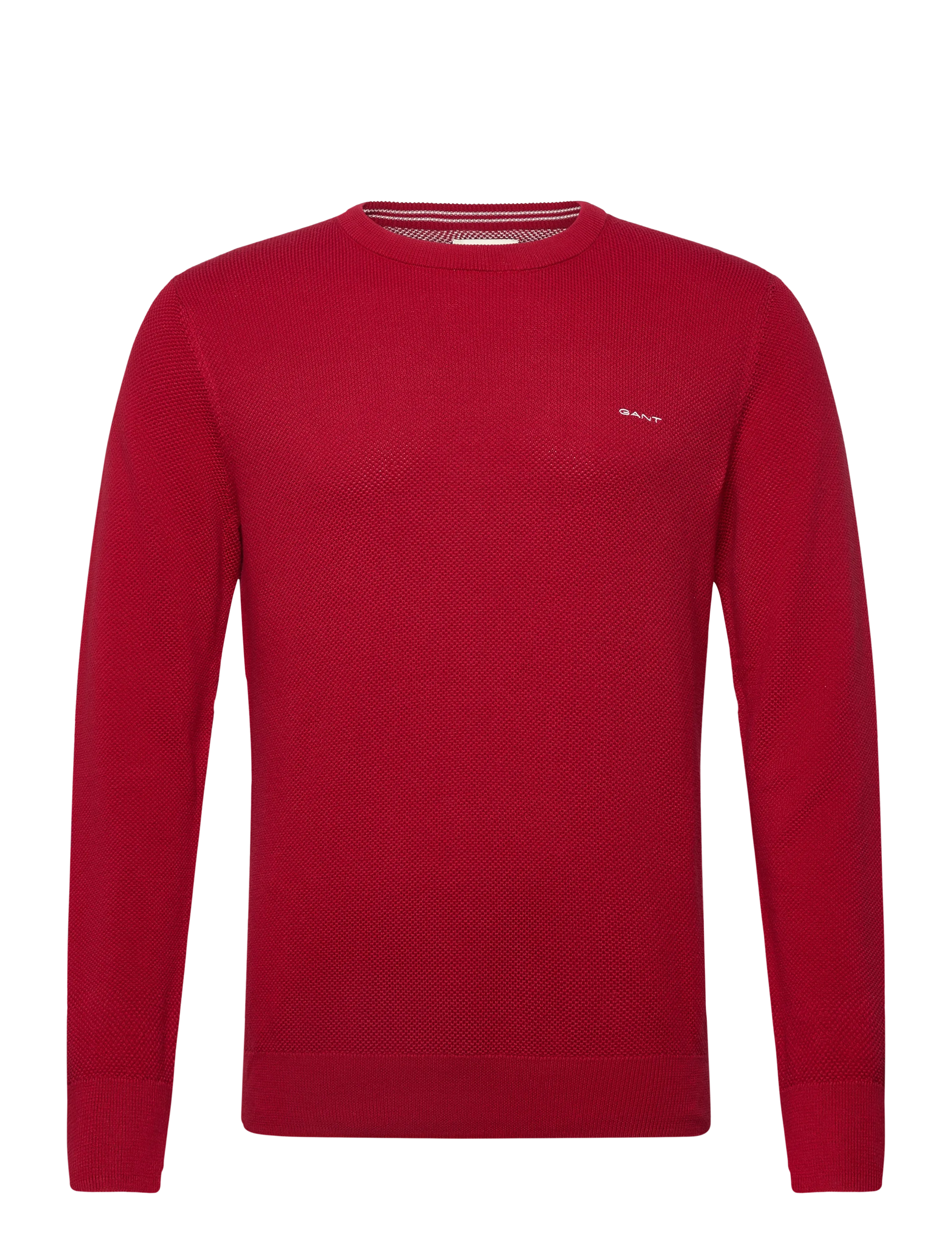 GANT COTTON PIQUE C-NECK - Rundhalsad - RUBY RED / red