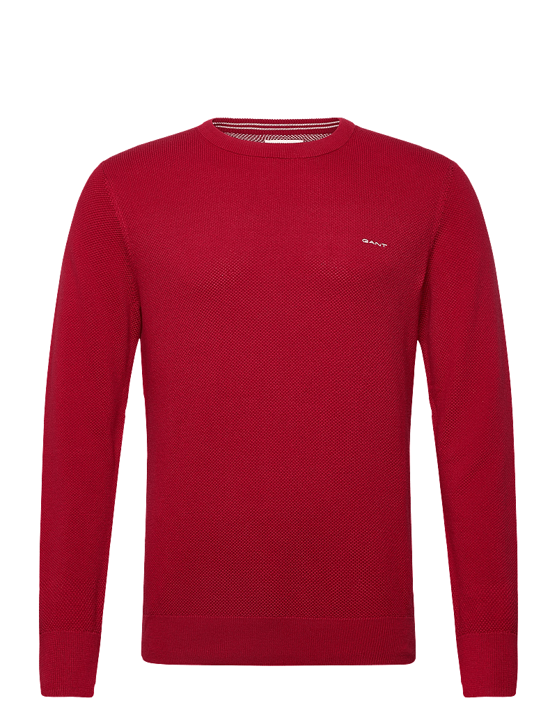GANT - COTTON PIQUE C-NECK - round necks - ruby red - 0