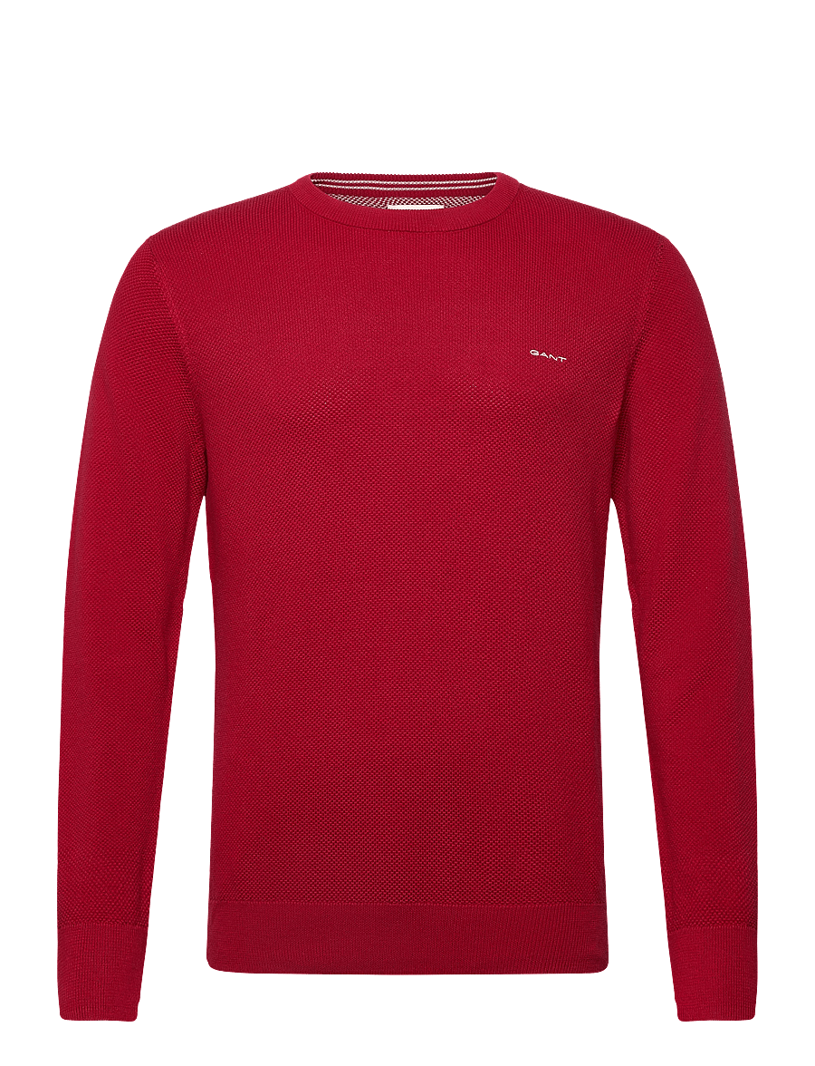 Gant - COTTON PIQUE C-NECK - rundhals - ruby red - 0
