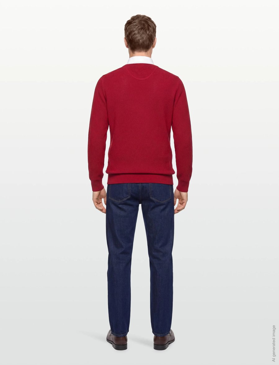 Gant - COTTON PIQUE C-NECK - rundhals - ruby red - 4