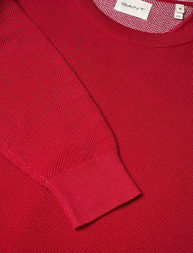 GANT - COTTON PIQUE C-NECK - round necks - ruby red - 2