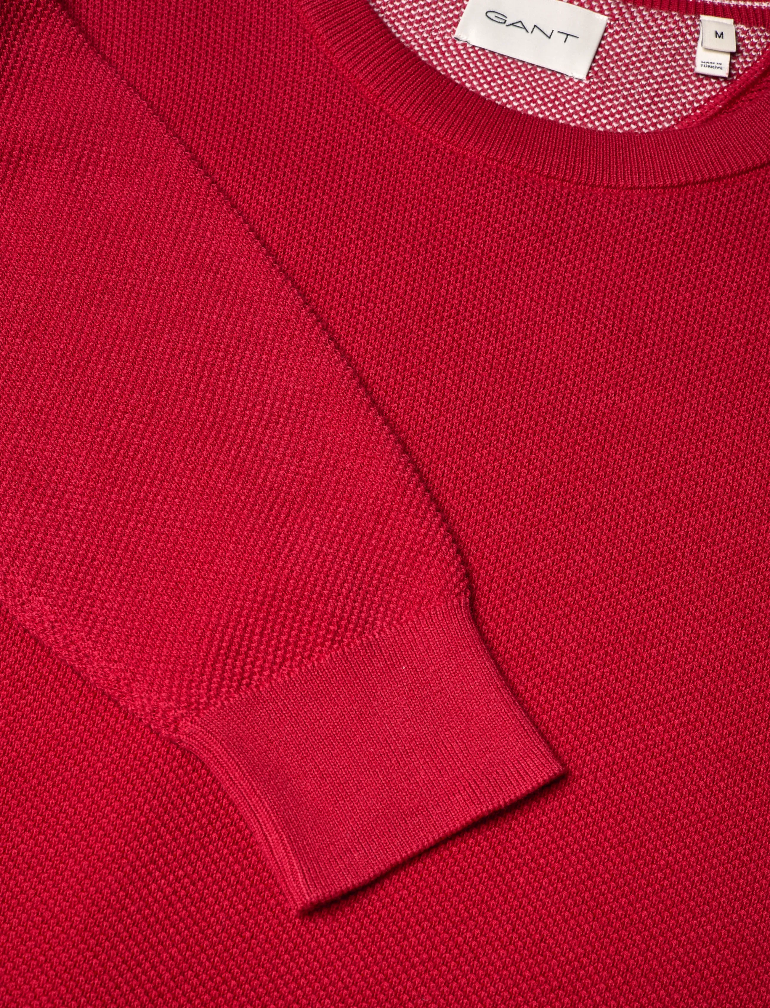 Gant - COTTON PIQUE C-NECK - rund hals - ruby red - 2