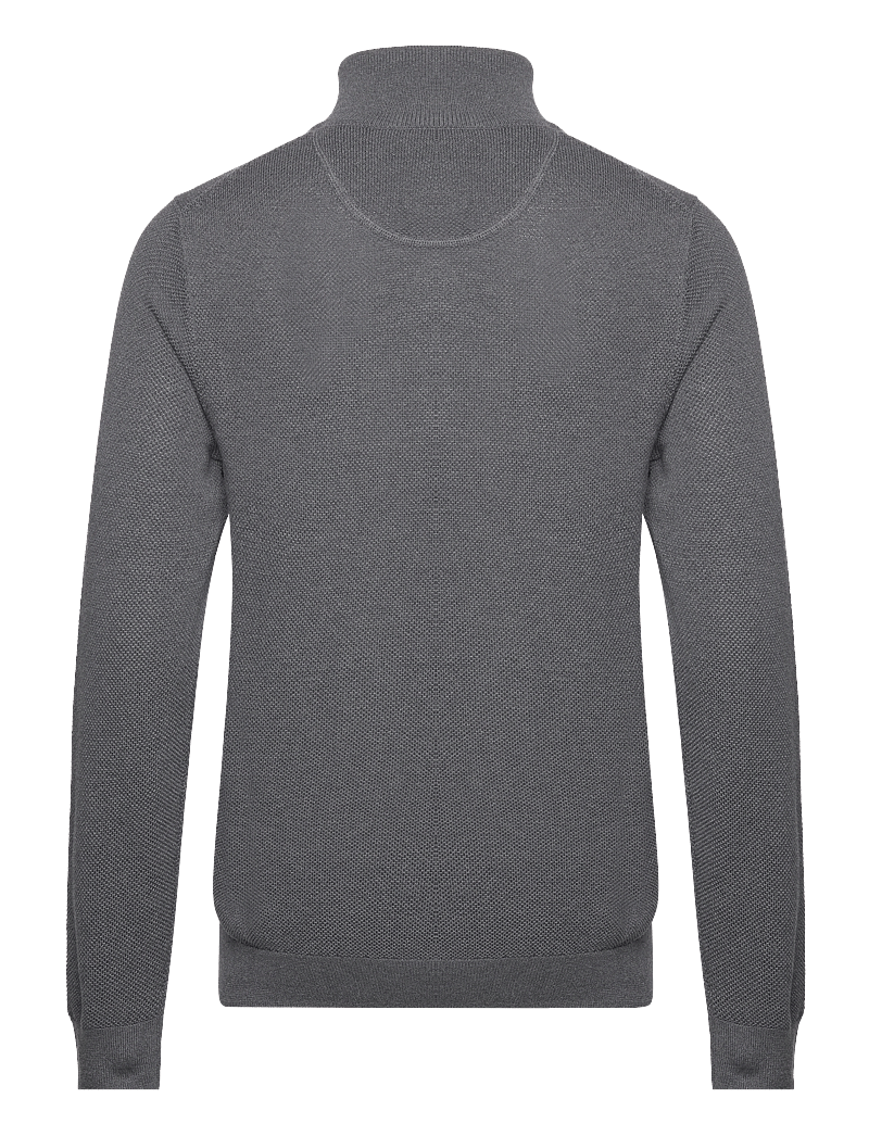 Gant - COTTON PIQUE HALF ZIP - pullover mit halbem reißverschluss - antracit melange - 2