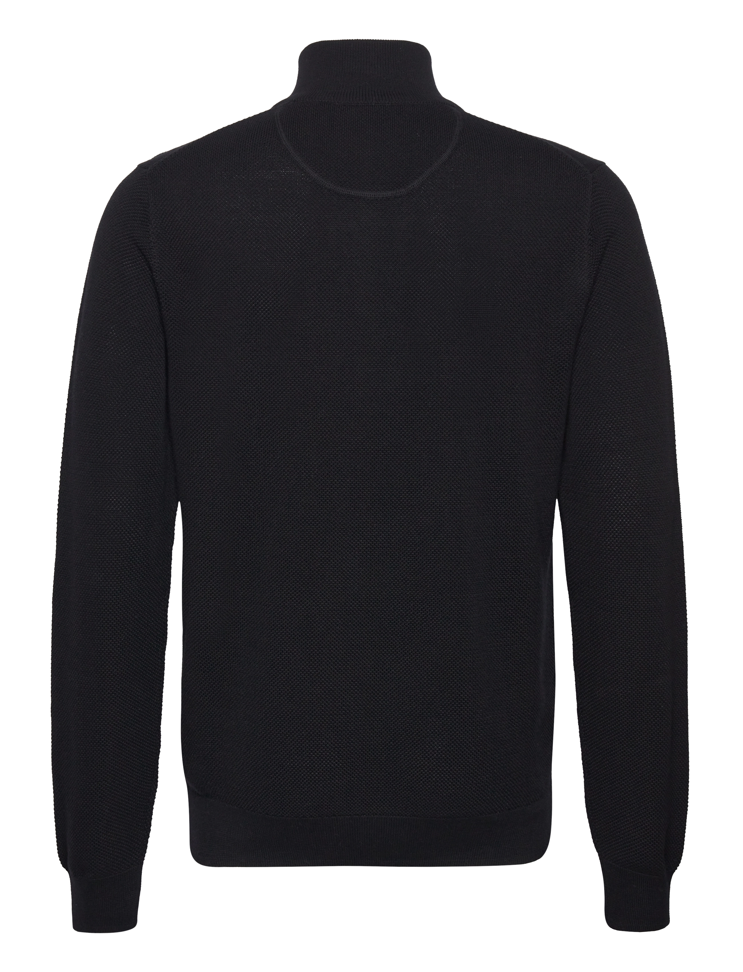 Gant - COTTON PIQUE HALF ZIP - half zip jumpers - black - 2