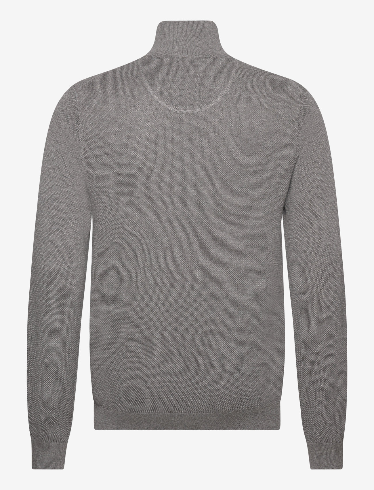 GANT - COTTON PIQUE HALF ZIP - tõmblukk-kaelusega džemprid - dark grey melange - 2