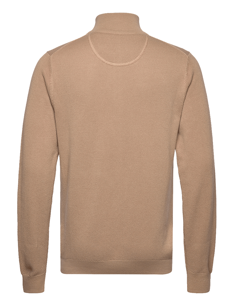 Gant - COTTON PIQUE HALF ZIP - halfzip strik - dark khaki - 2