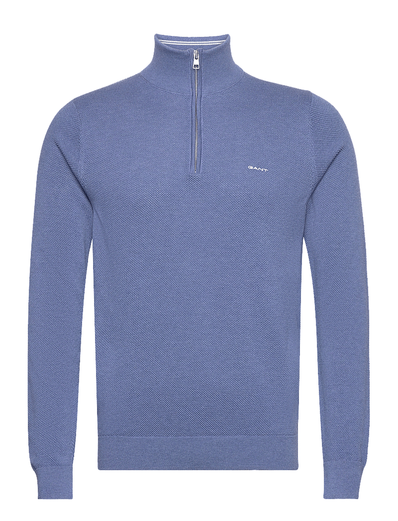 Gant - COTTON PIQUE HALF ZIP - half zip-tröjor - denim blue melange - 1