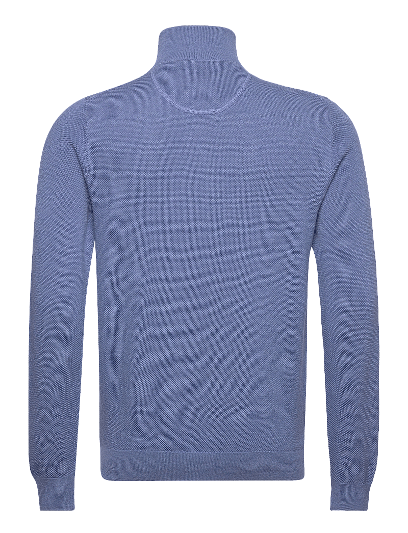 Gant - COTTON PIQUE HALF ZIP - half zip-tröjor - denim blue melange - 2