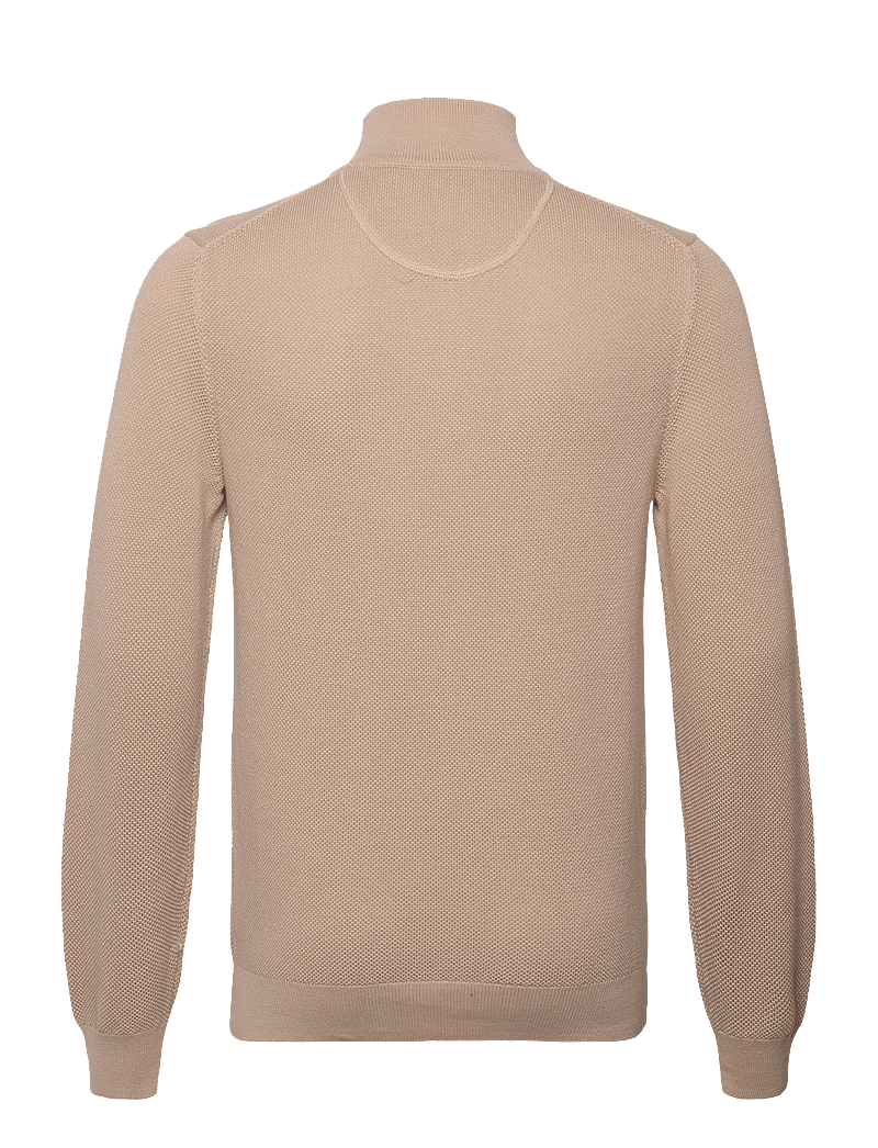 GANT - COTTON PIQUE HALF ZIP - half zip-trøjer - dry sand - 1