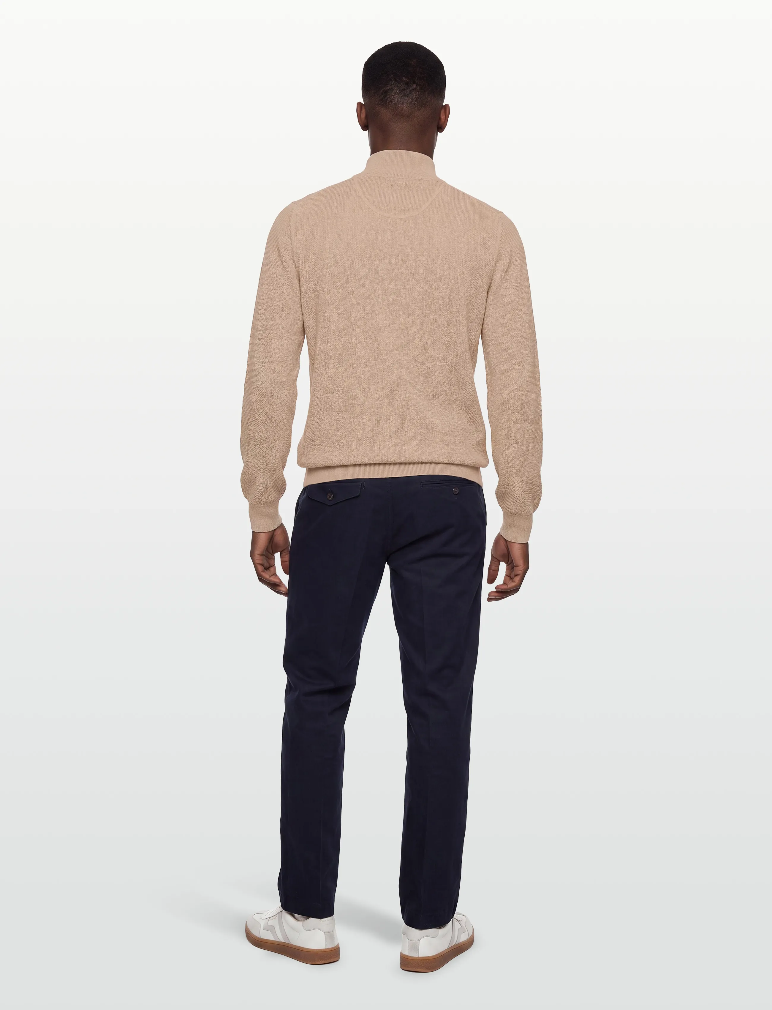 Gant - COTTON PIQUE HALF ZIP - strickmode - dry sand - 4
