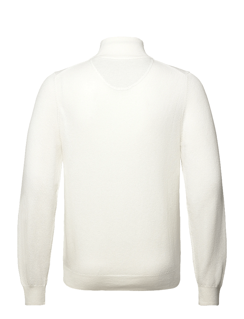 GANT - COTTON PIQUE HALF ZIP - half zip-trøjer - eggshell - 1