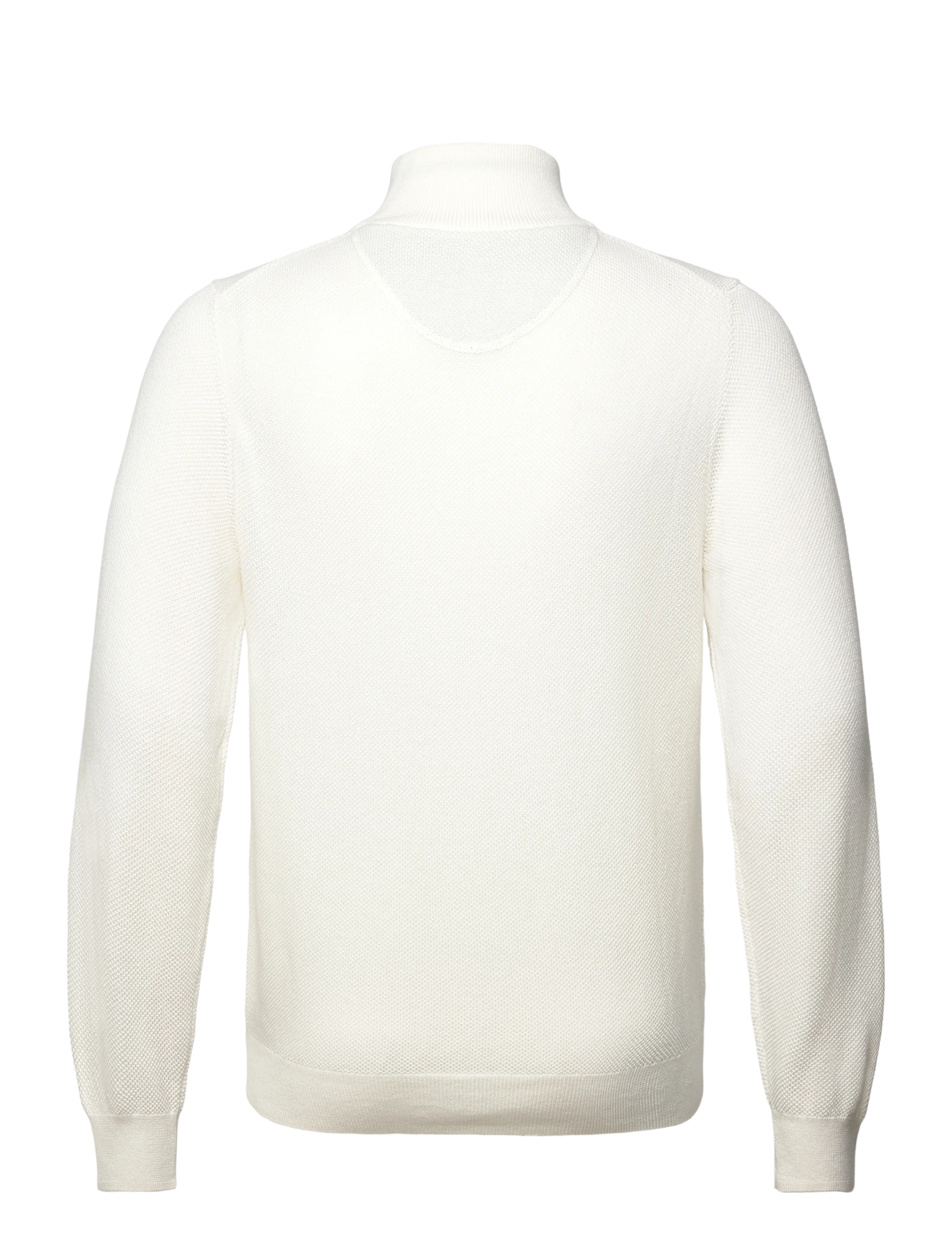 Gant - COTTON PIQUE HALF ZIP - hálfrenndar peysur - eggshell - 1