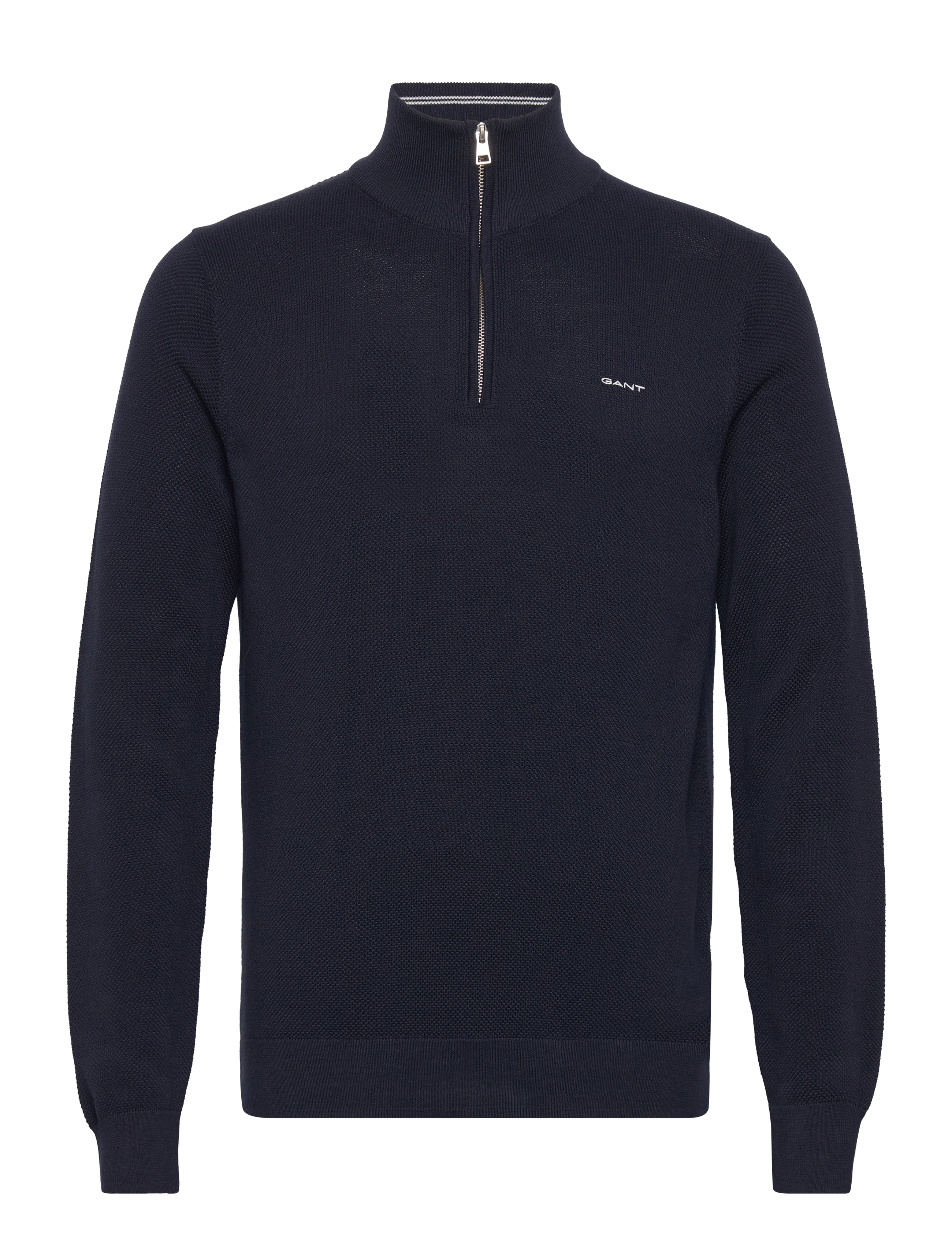 Gant COTTON PIQUE HALF ZIP - Halfzip strik - EVENING BLUE / navy