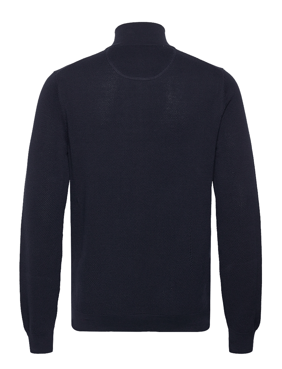 Gant - COTTON PIQUE HALF ZIP - pullover mit halbem reißverschluss - evening blue - 2