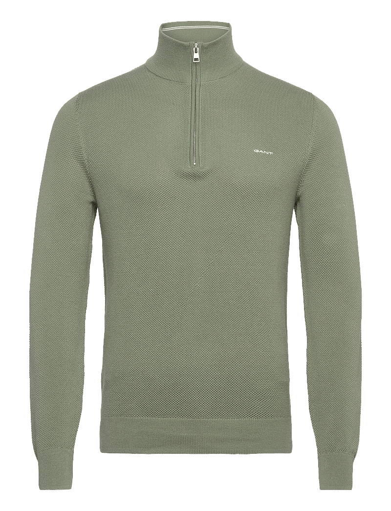 Gant - COTTON PIQUE HALF ZIP - halfzip strik - kalamata green - 0