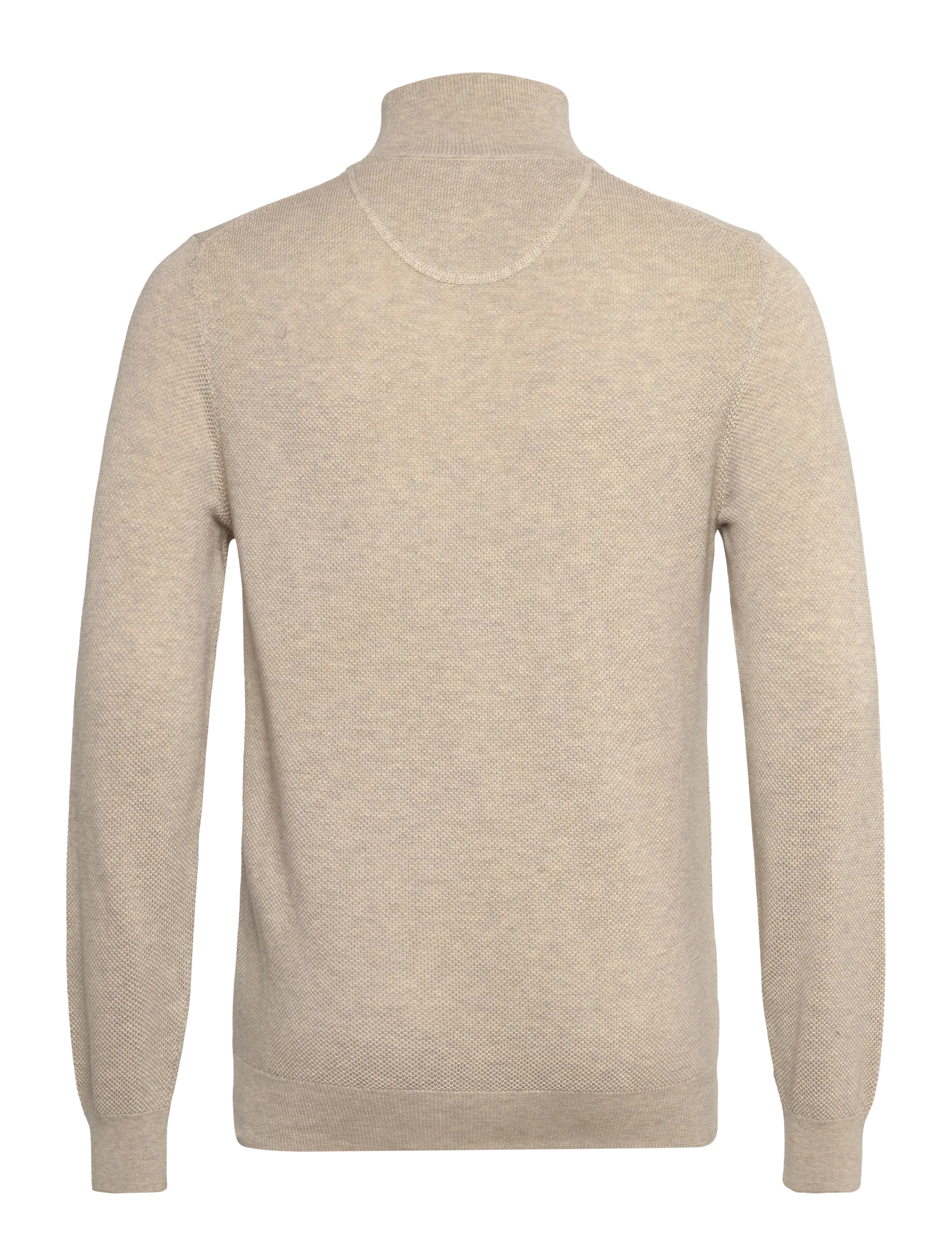 Gant - COTTON PIQUE HALF ZIP - tõmblukk-kaelusega džemprid - light beige melange - 1