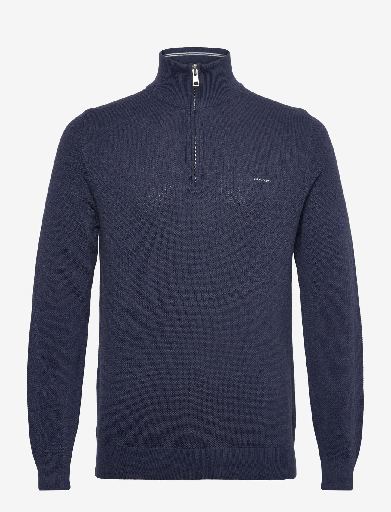 GANT - COTTON PIQUE HALF ZIP - half zip-tröjor - marine melange - 0