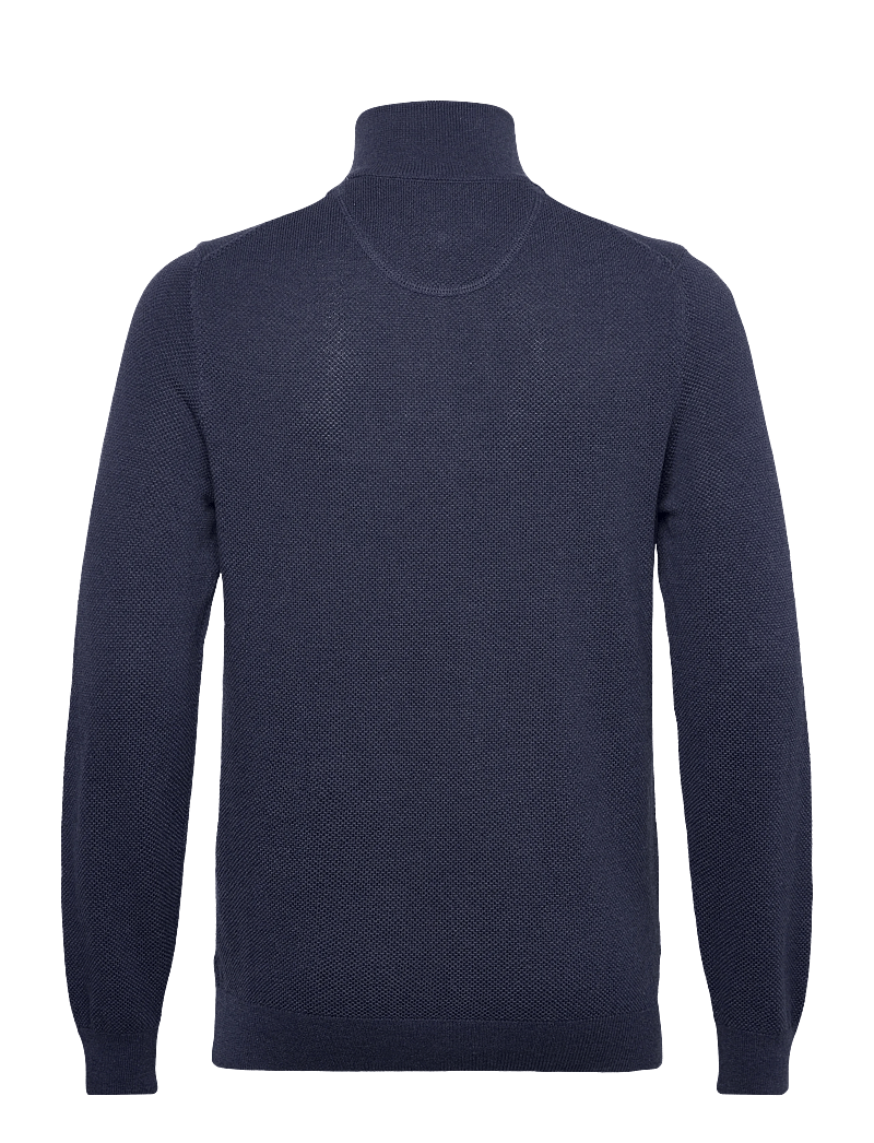 GANT - COTTON PIQUE HALF ZIP - half zip-tröjor - marine melange - 1