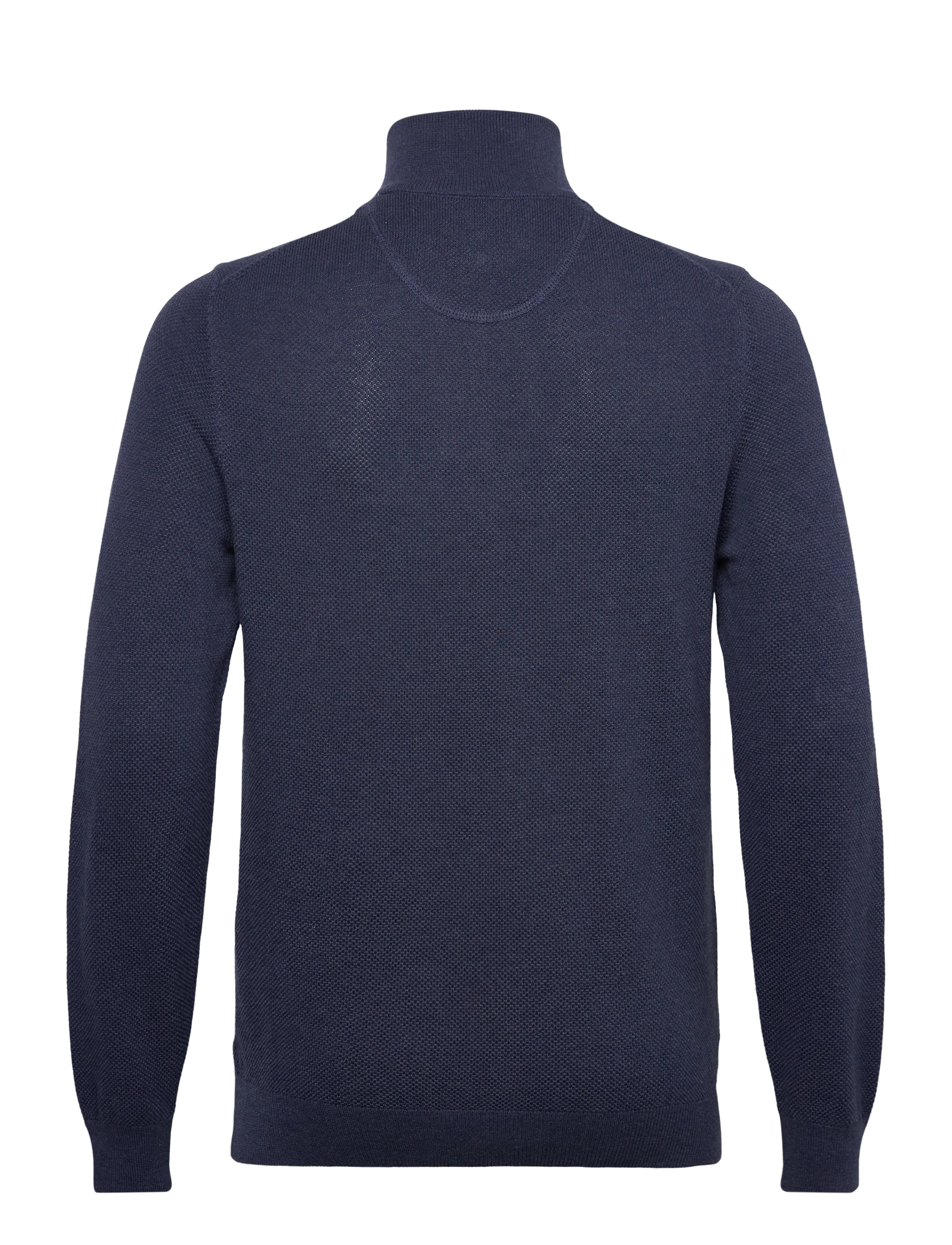 Gant - COTTON PIQUE HALF ZIP - hálfrenndar peysur - marine melange - 1