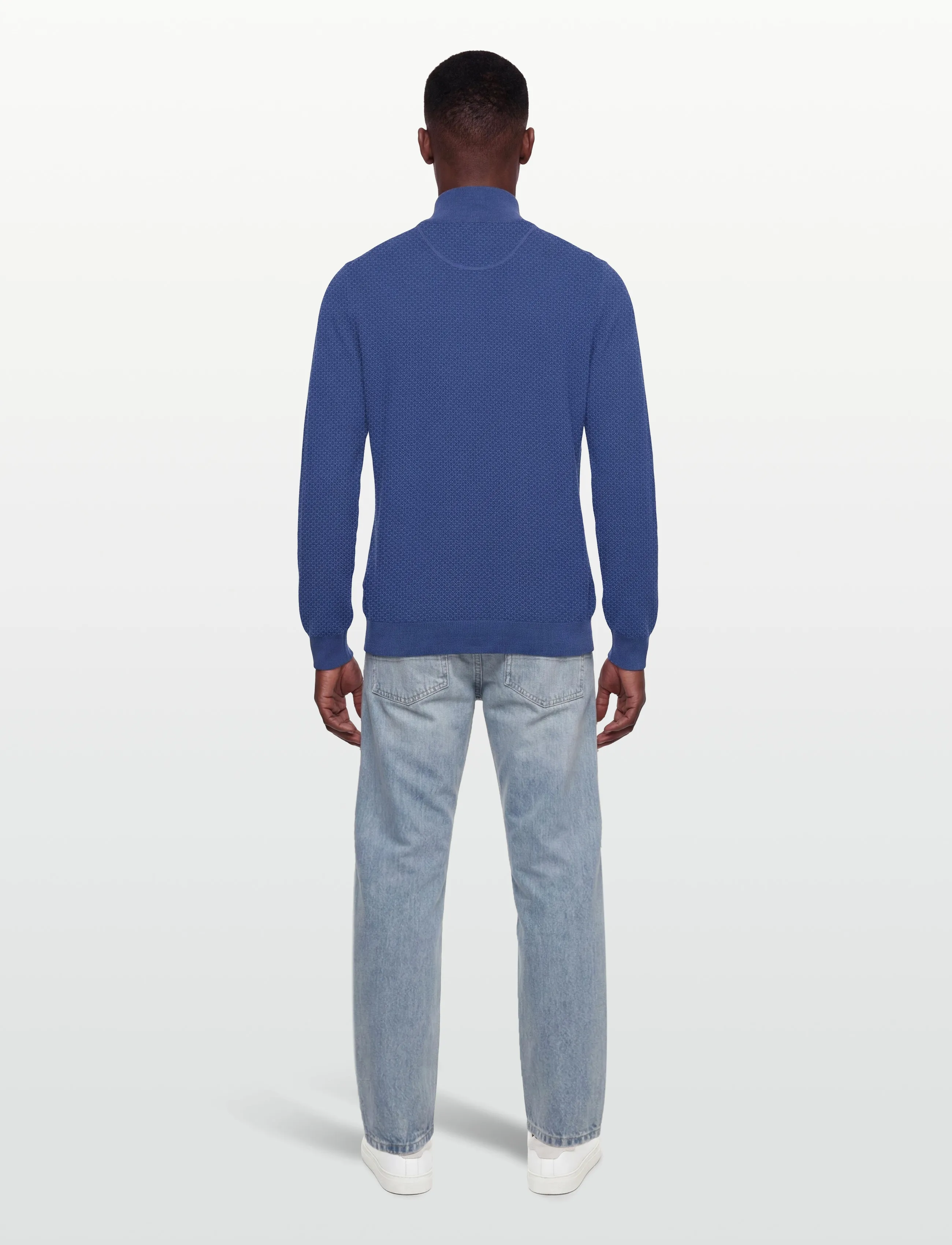 Gant - COTTON PIQUE HALF ZIP - mehed - rich blue - 4