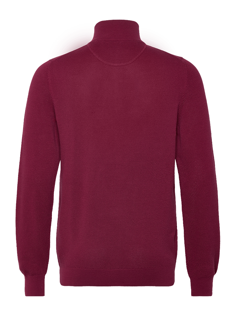 Gant - COTTON PIQUE HALF ZIP - halfzip strik - rich wine - 1
