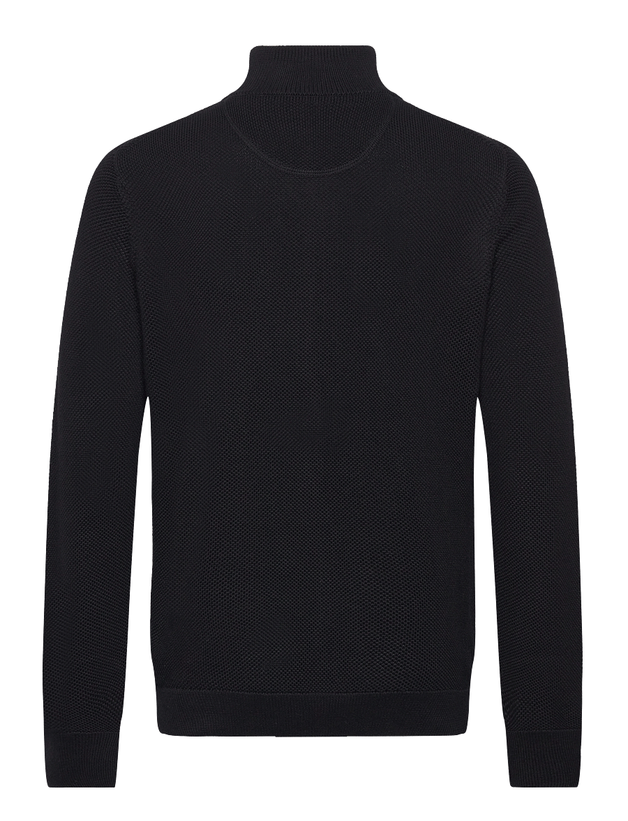 Gant - COTTON PIQUE ZIP CARDIGAN - fullzip strik - black - 2