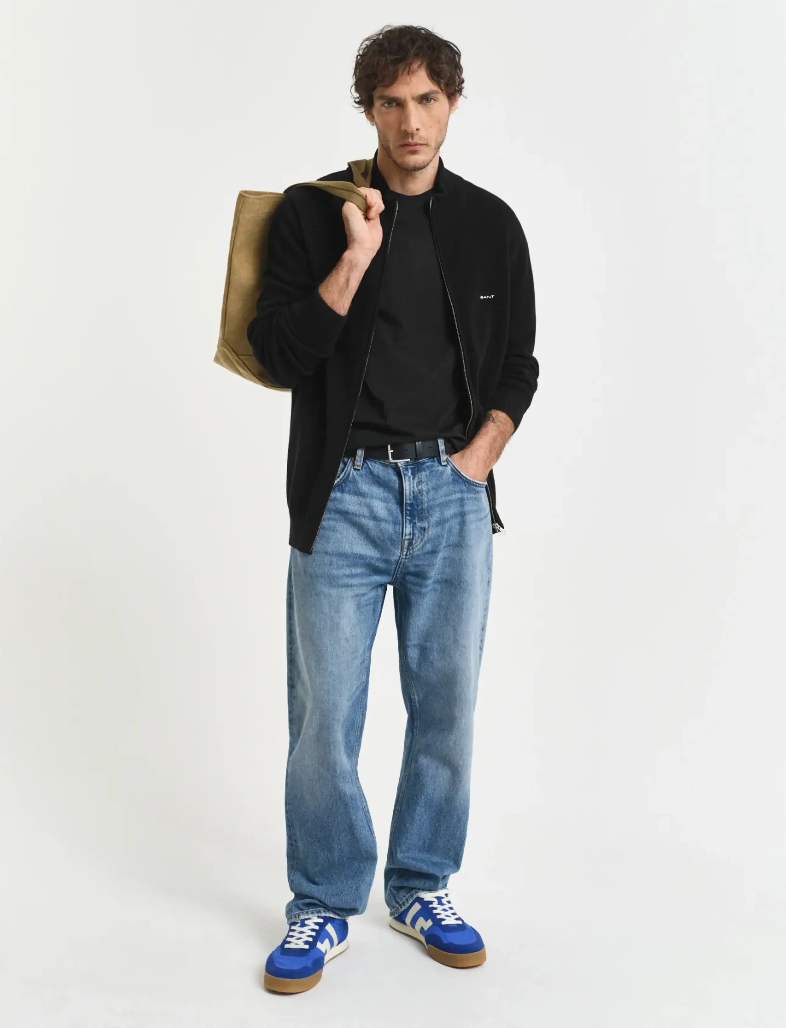 Gant - COTTON PIQUE ZIP CARDIGAN - fullzip strik - black - 5