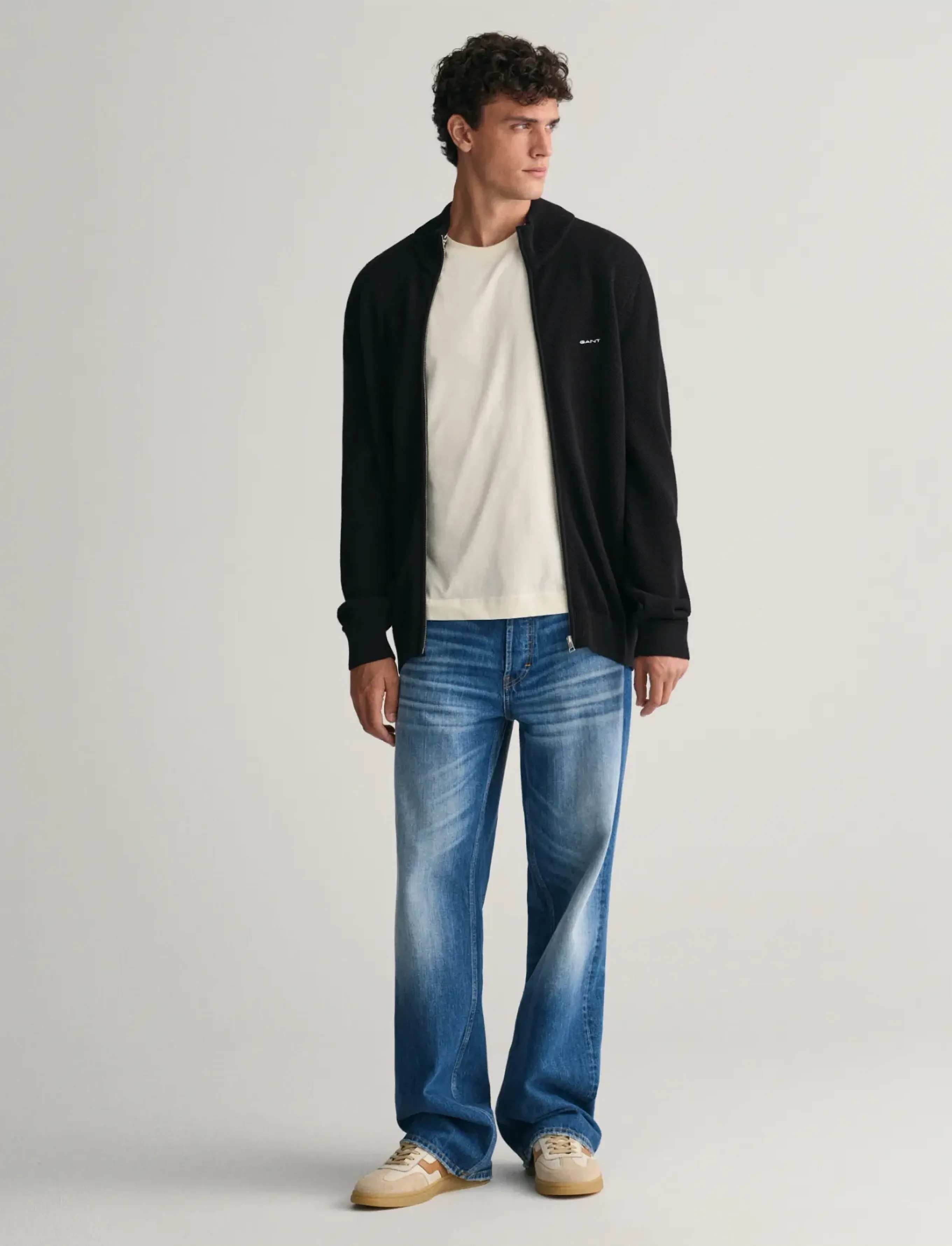 Gant Cotton Pique Zip Cardigan herr – bild 8