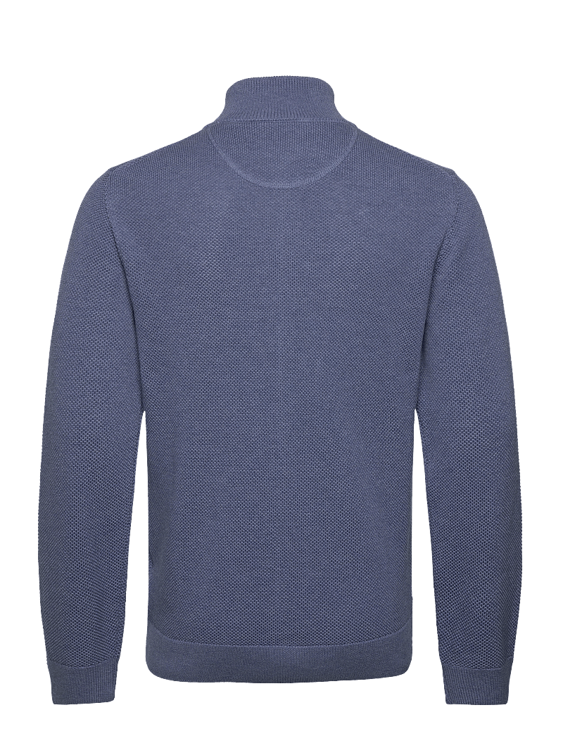 GANT - COTTON PIQUE ZIP CARDIGAN - full zip tröjor - denim blue melange - 2