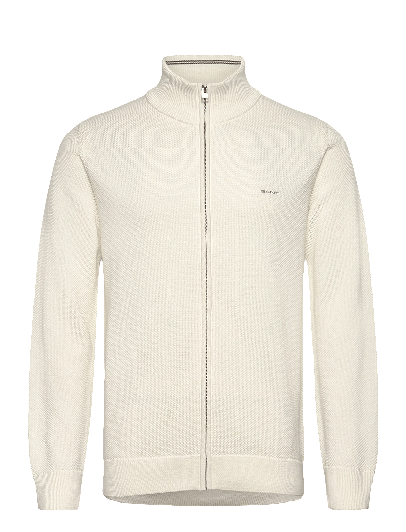 GANT Cotton Pique Zip Cardigan (GCL8040524) Full zip jumpers