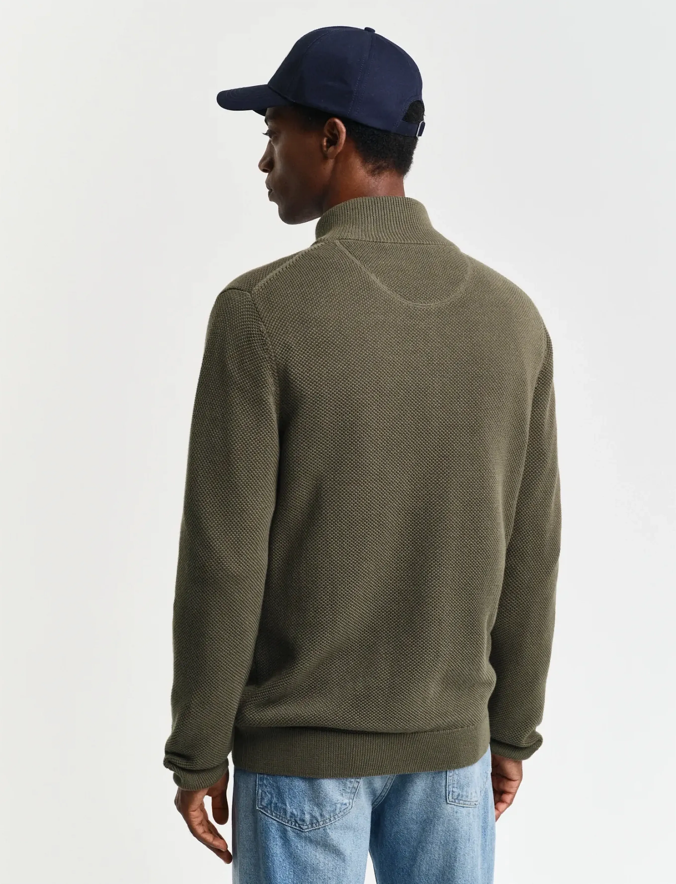 Gant - COTTON PIQUE ZIP CARDIGAN - geburtstagsgeschenke - juniper green - 3