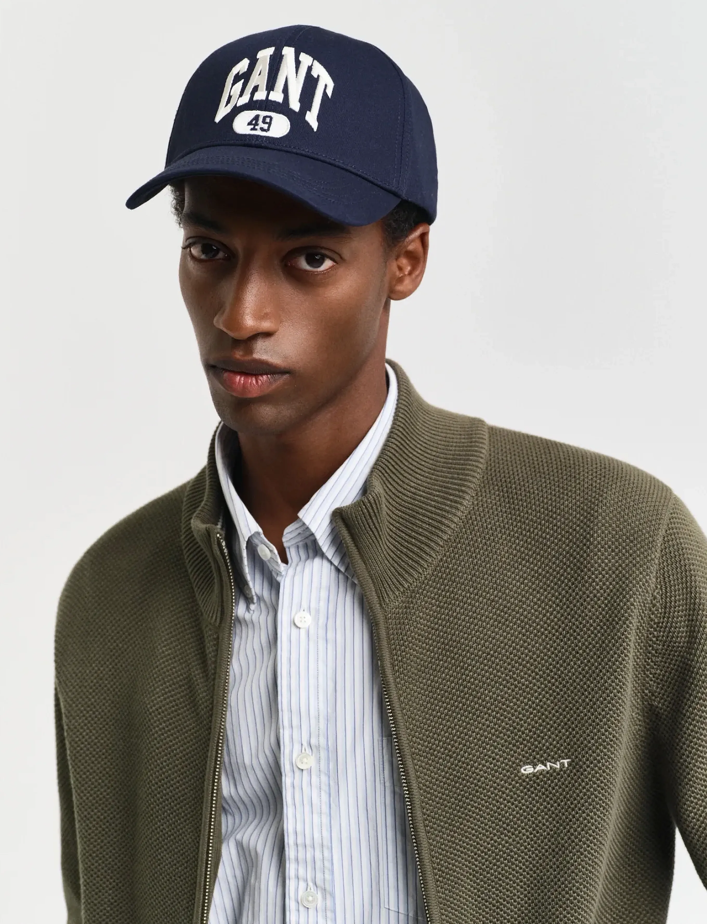 Gant - COTTON PIQUE ZIP CARDIGAN - geburtstagsgeschenke - juniper green - 4