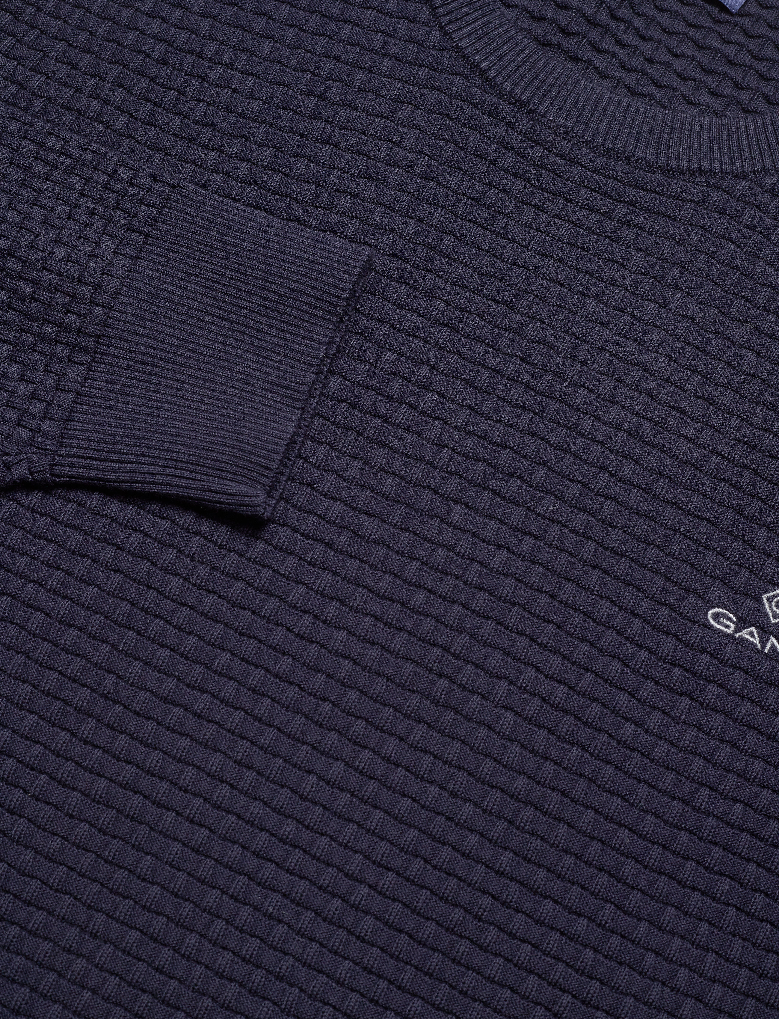 GANT - D1. SIGNATURE WEAVE CREW - evening blue - 2