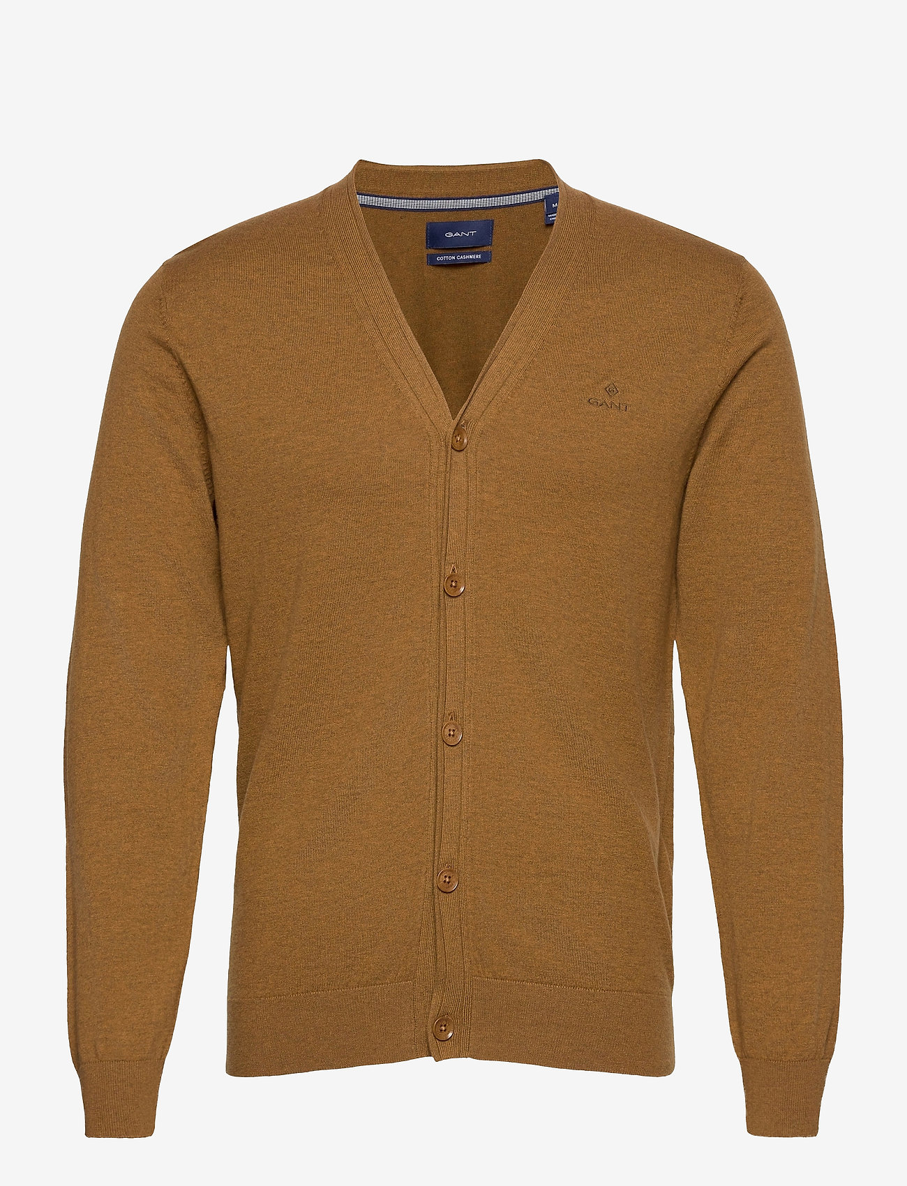 D1. ELBOW PATCH CARDIGAN - BUTTERNUT MELANGE