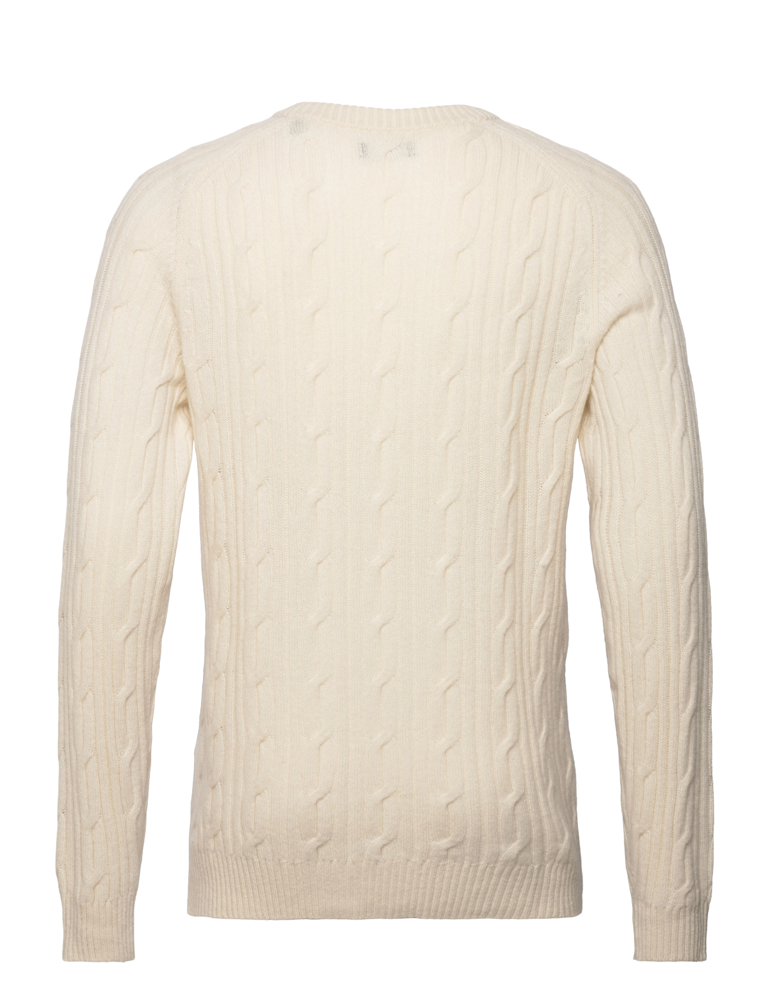 GANT - D2. LAMBSWOOL CABLE C-NECK - cream - 1